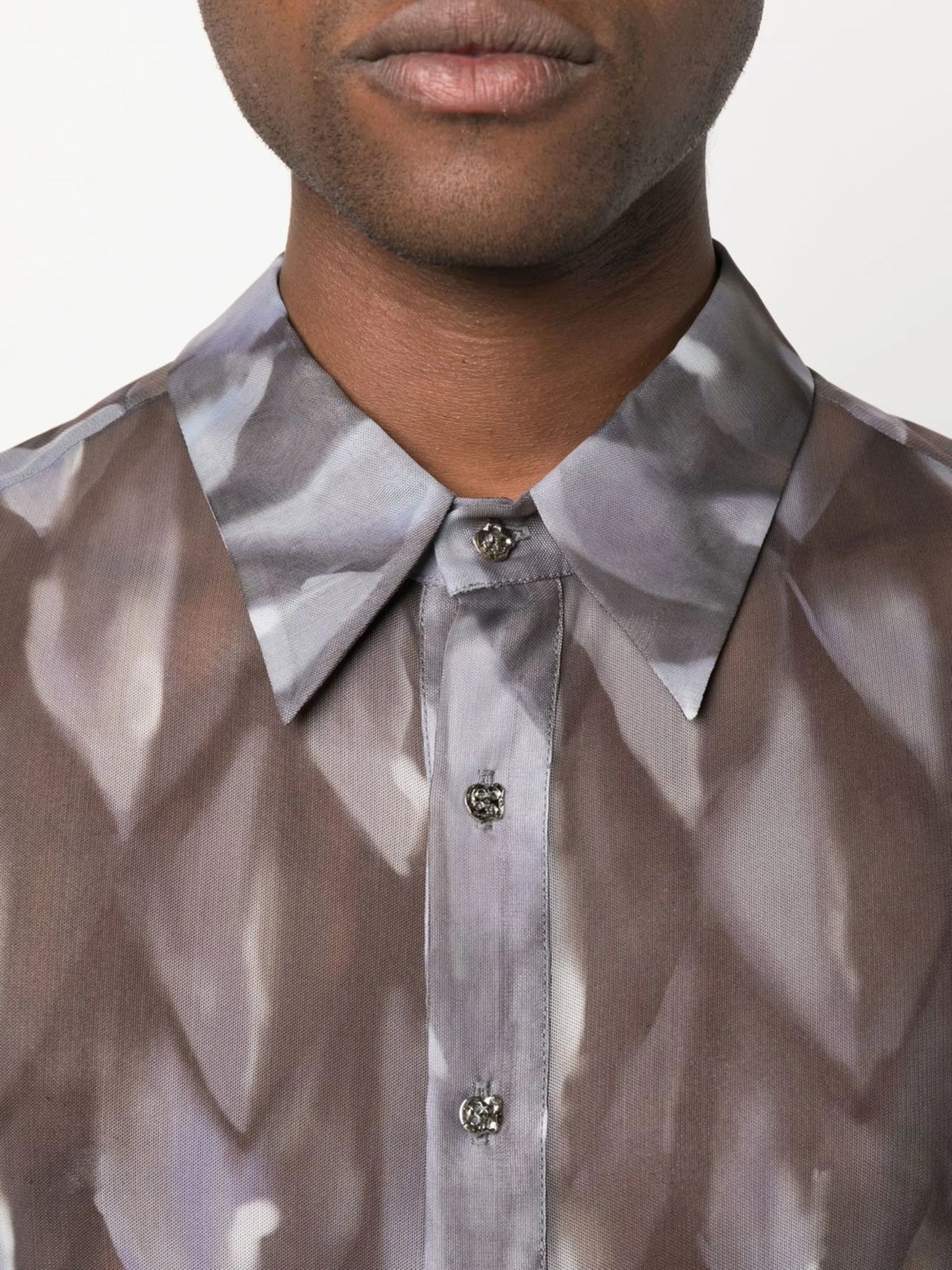 abstract-print shirt