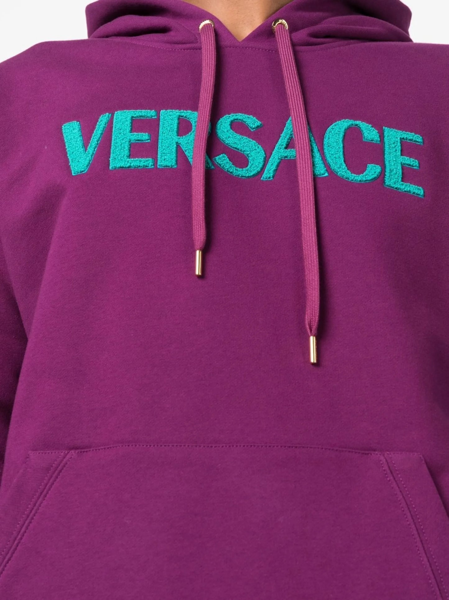 logo-appliqué drawstring hood