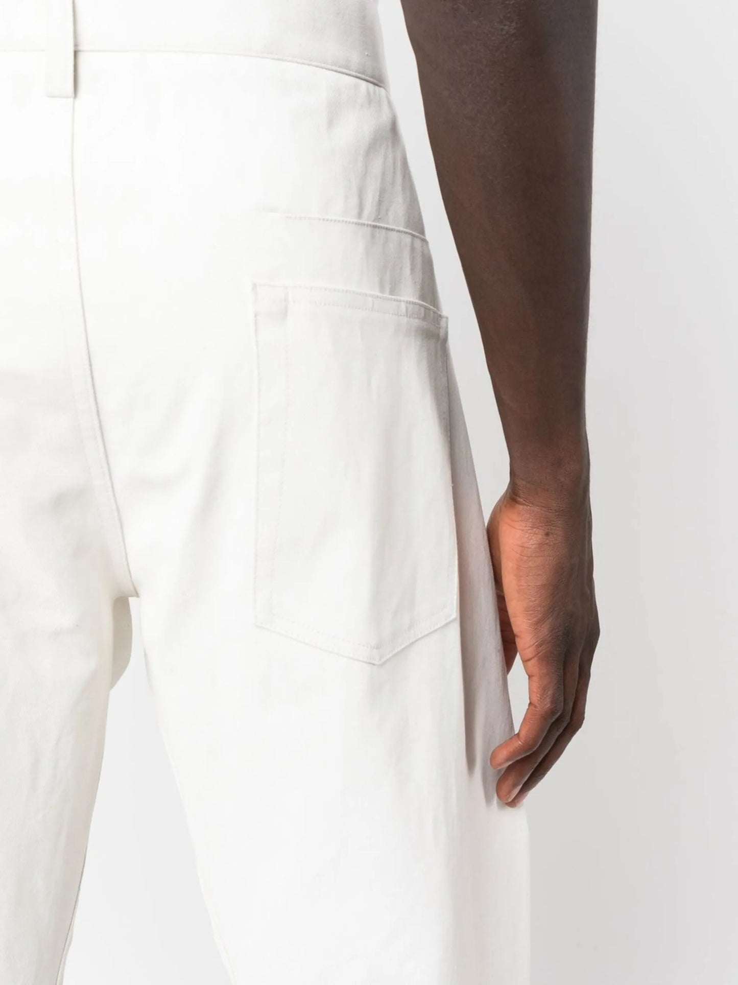 high-waist straight trousers