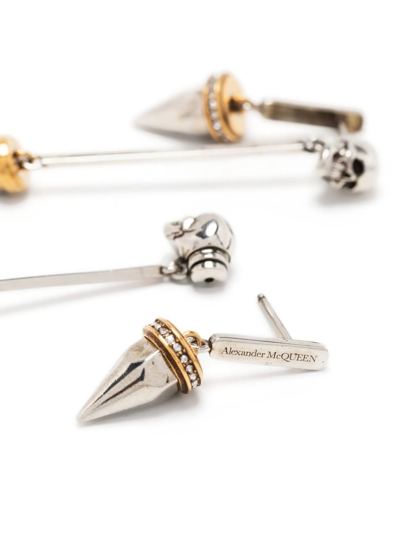 spike-embellished draped earrings