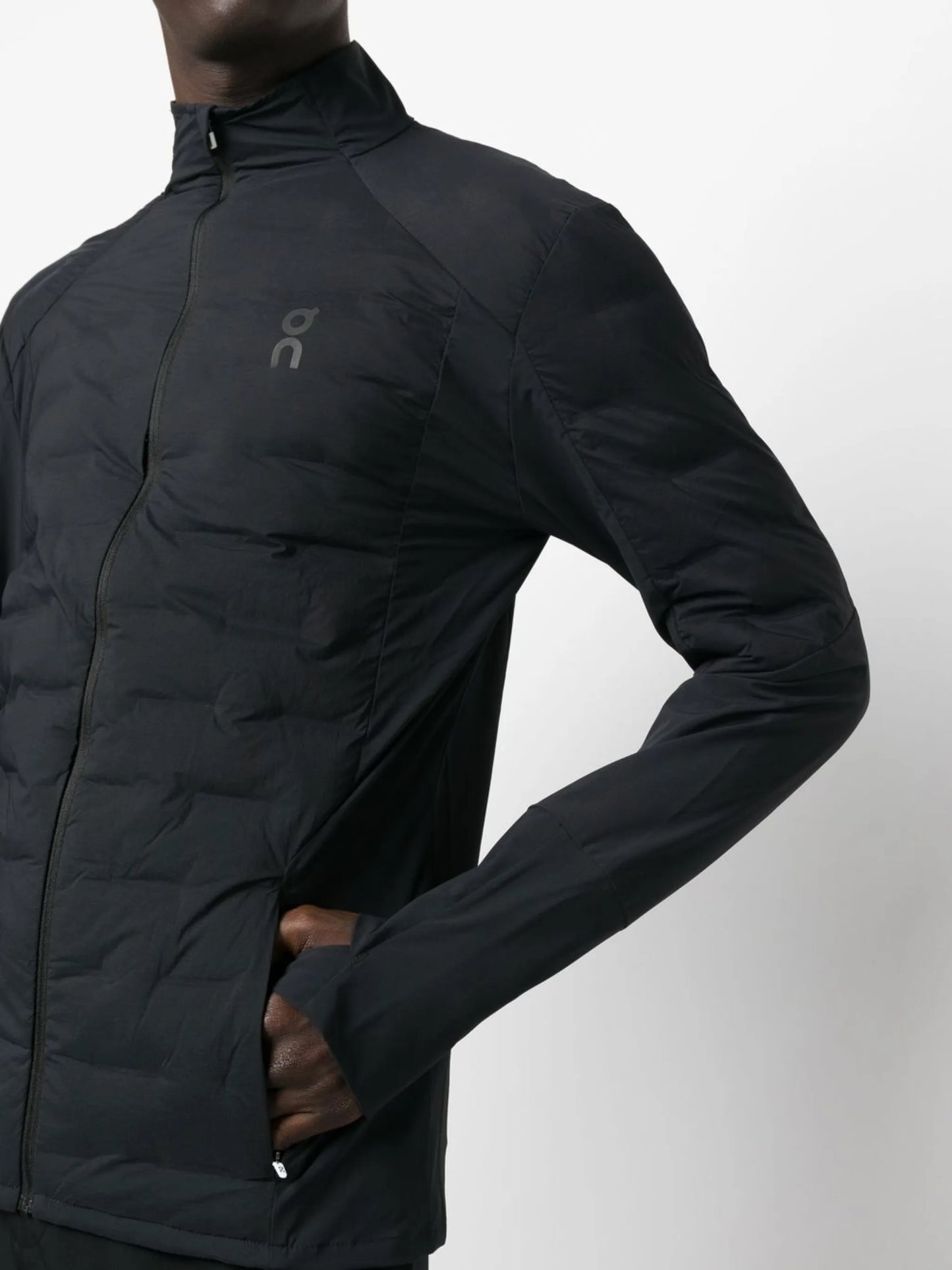 logo patch padded jacket