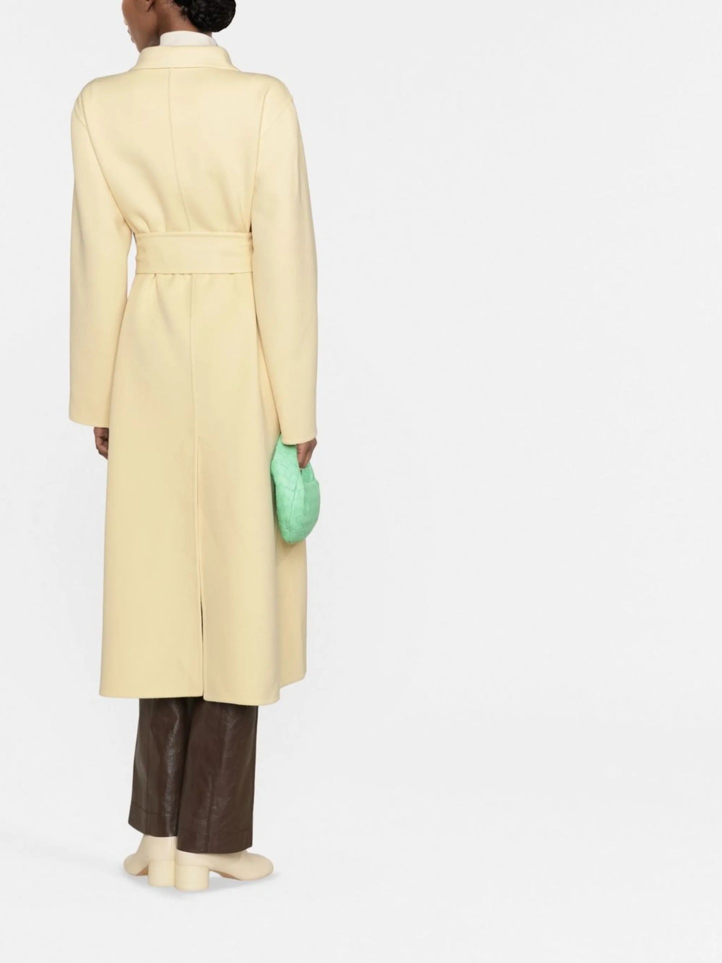 single-breasted belted coat