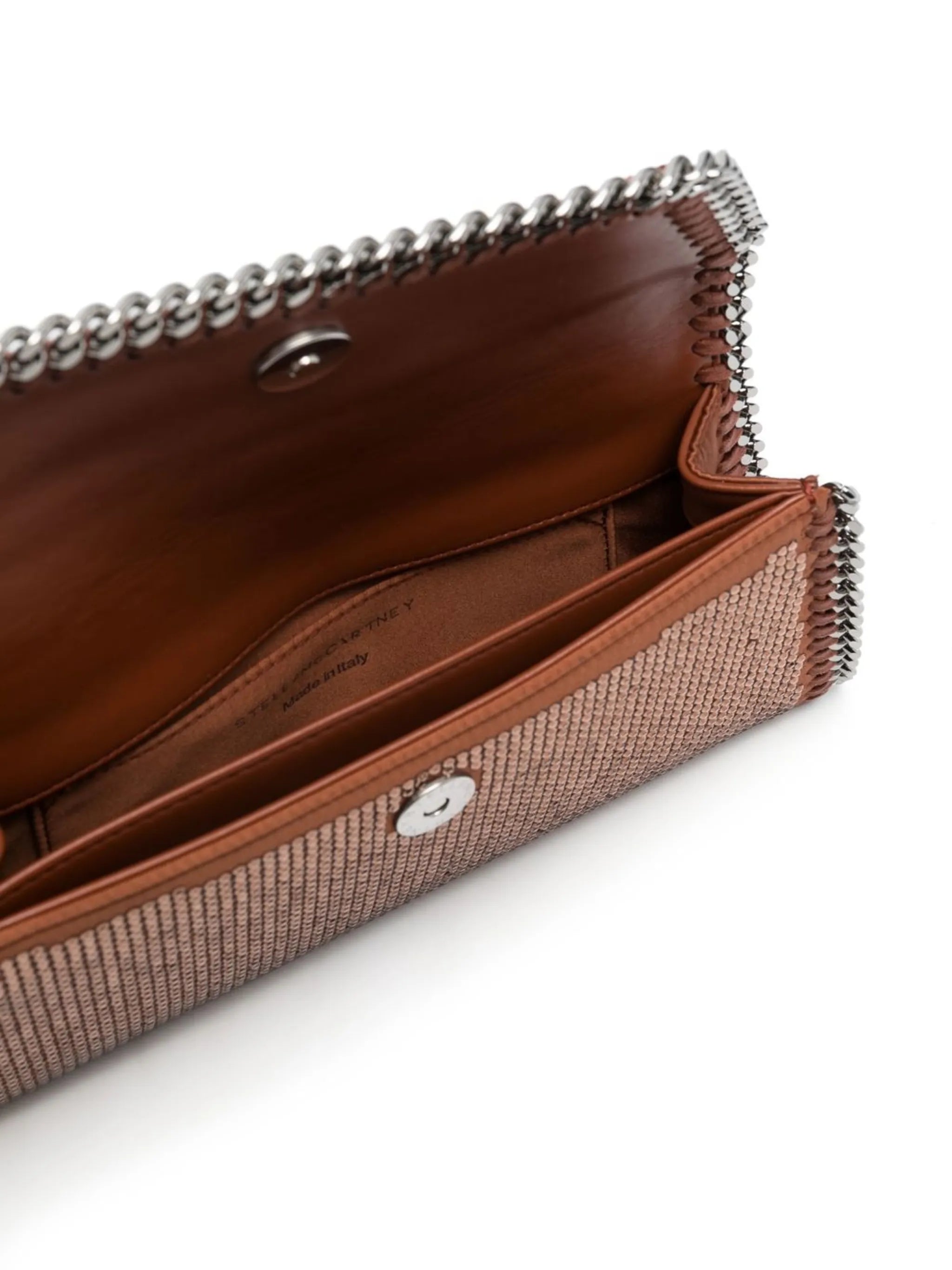 Falabella crystal-embellished clutch bag