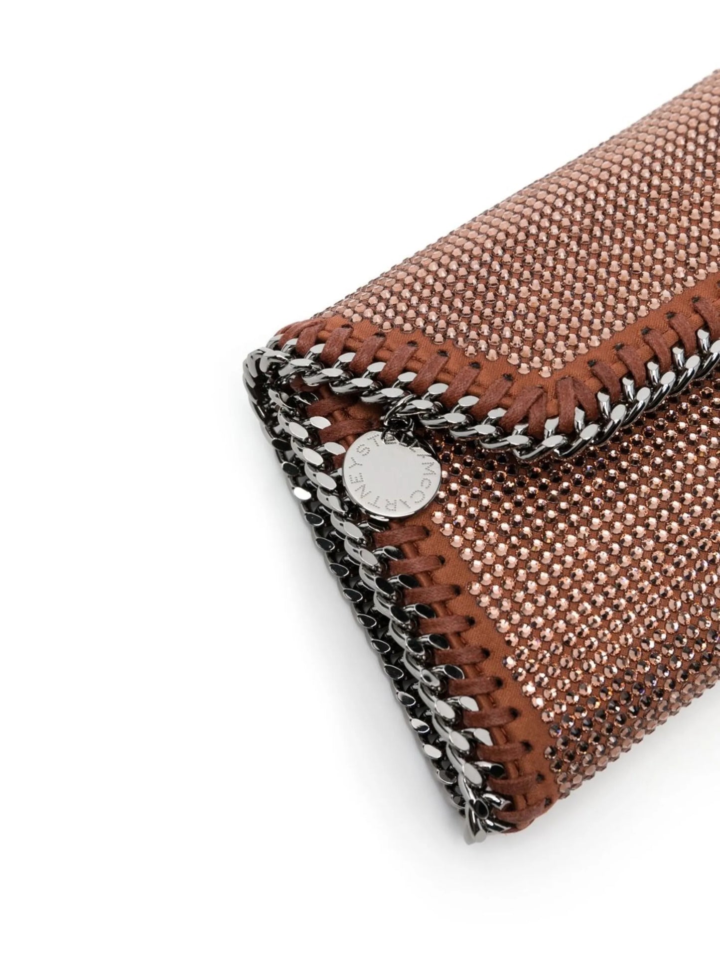 Falabella crystal-embellished clutch bag