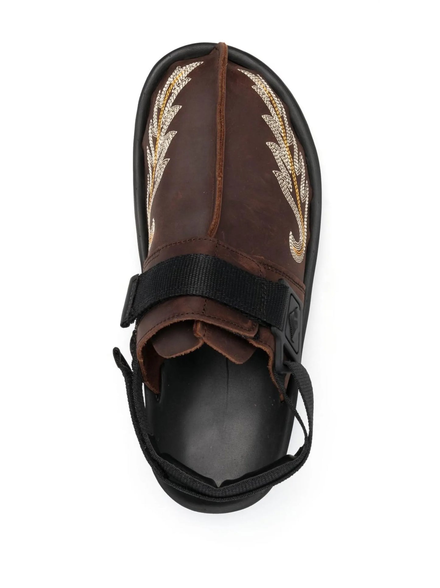 calf-leather embroidered shoes