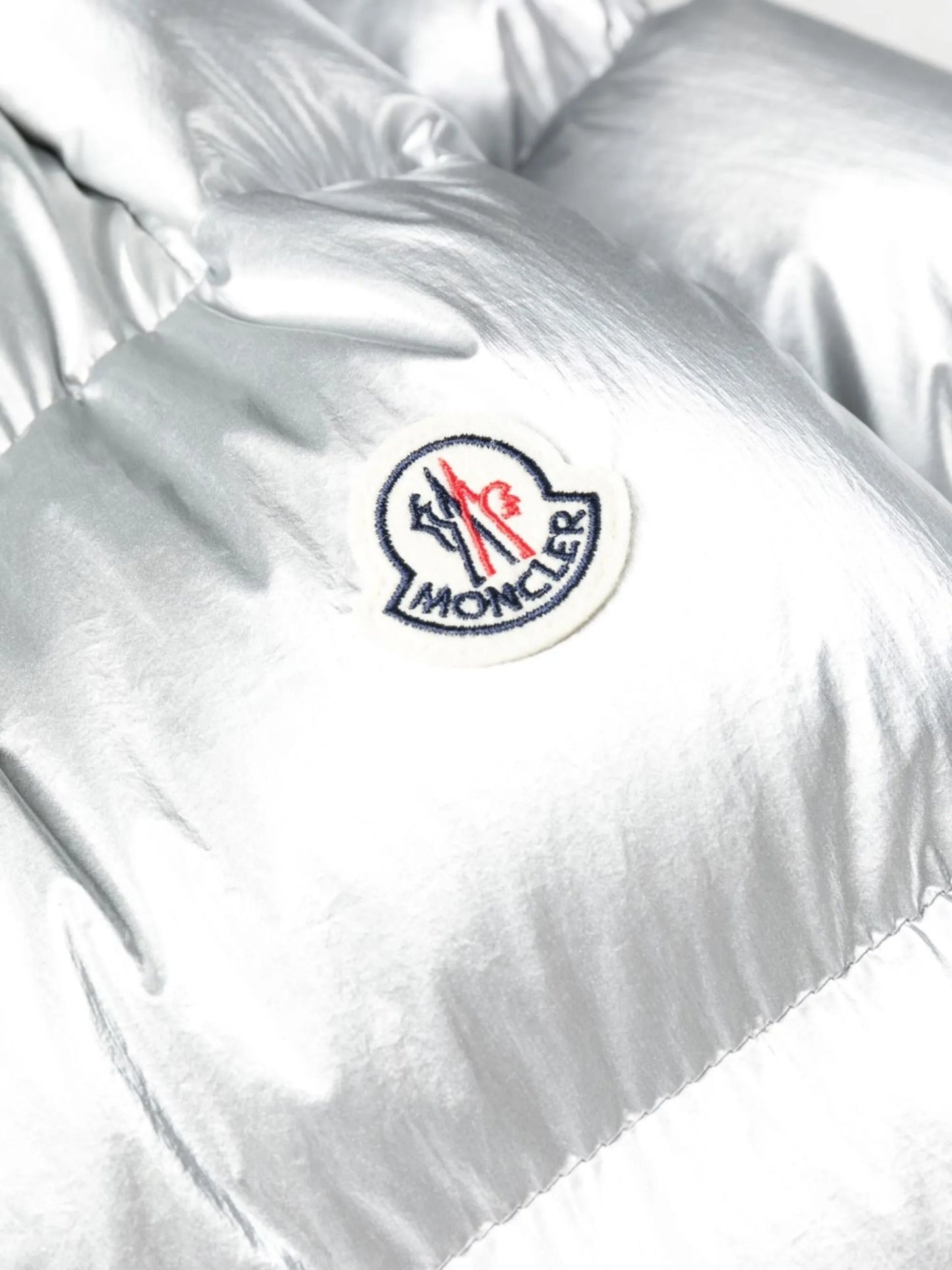 logo-patch padded coat