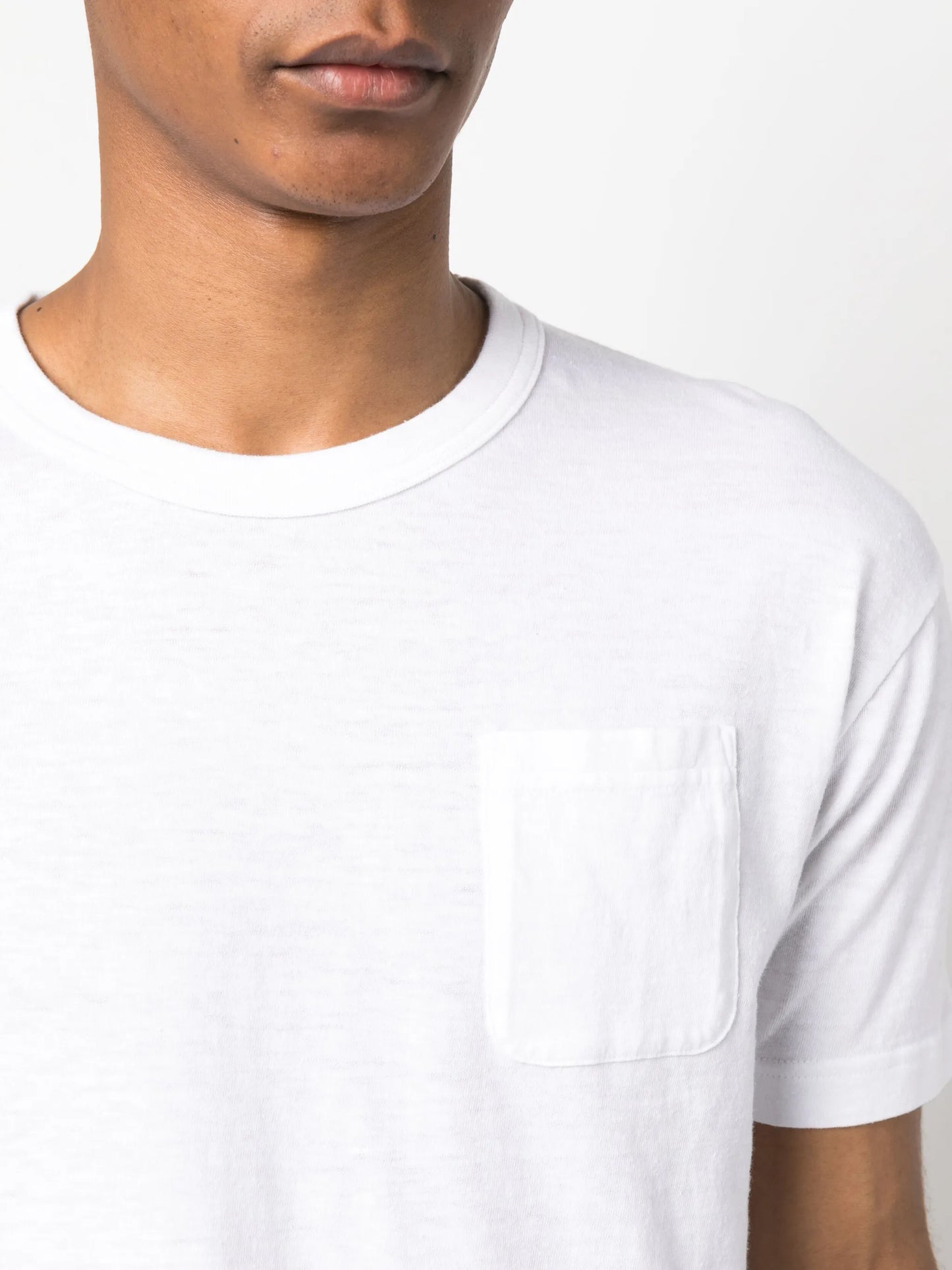 chest pocket cotton T-shirt