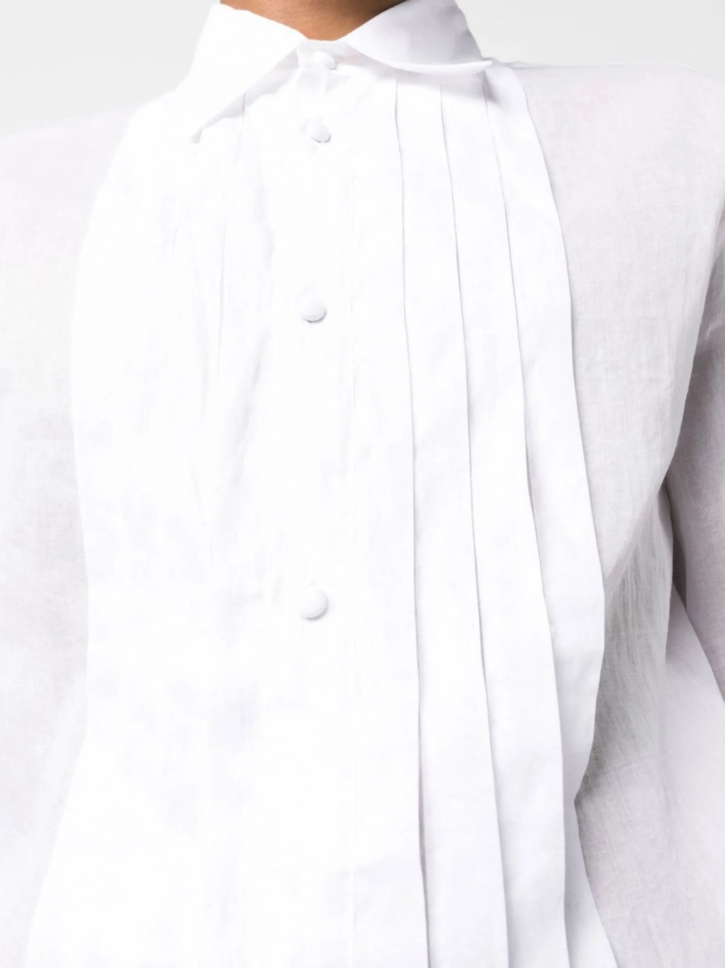 pleated-front shirt