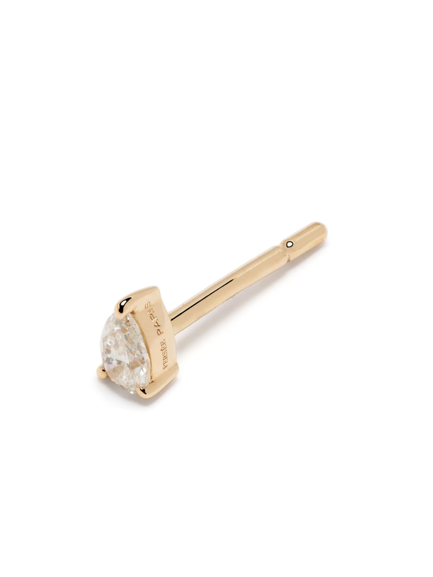18kt yellow gold diamond stud earring
