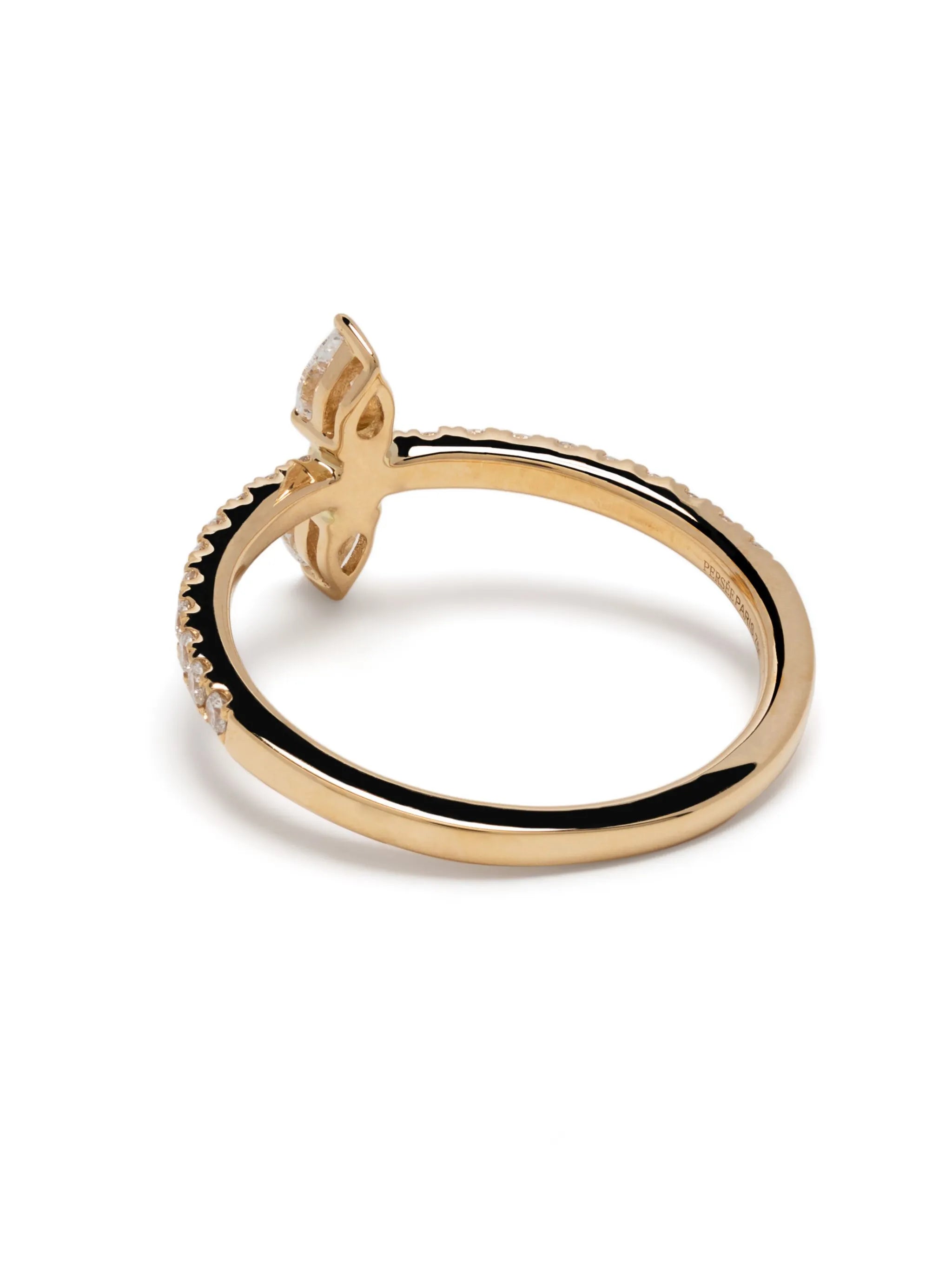 18kt yellow gold Duo Héra diamond ring