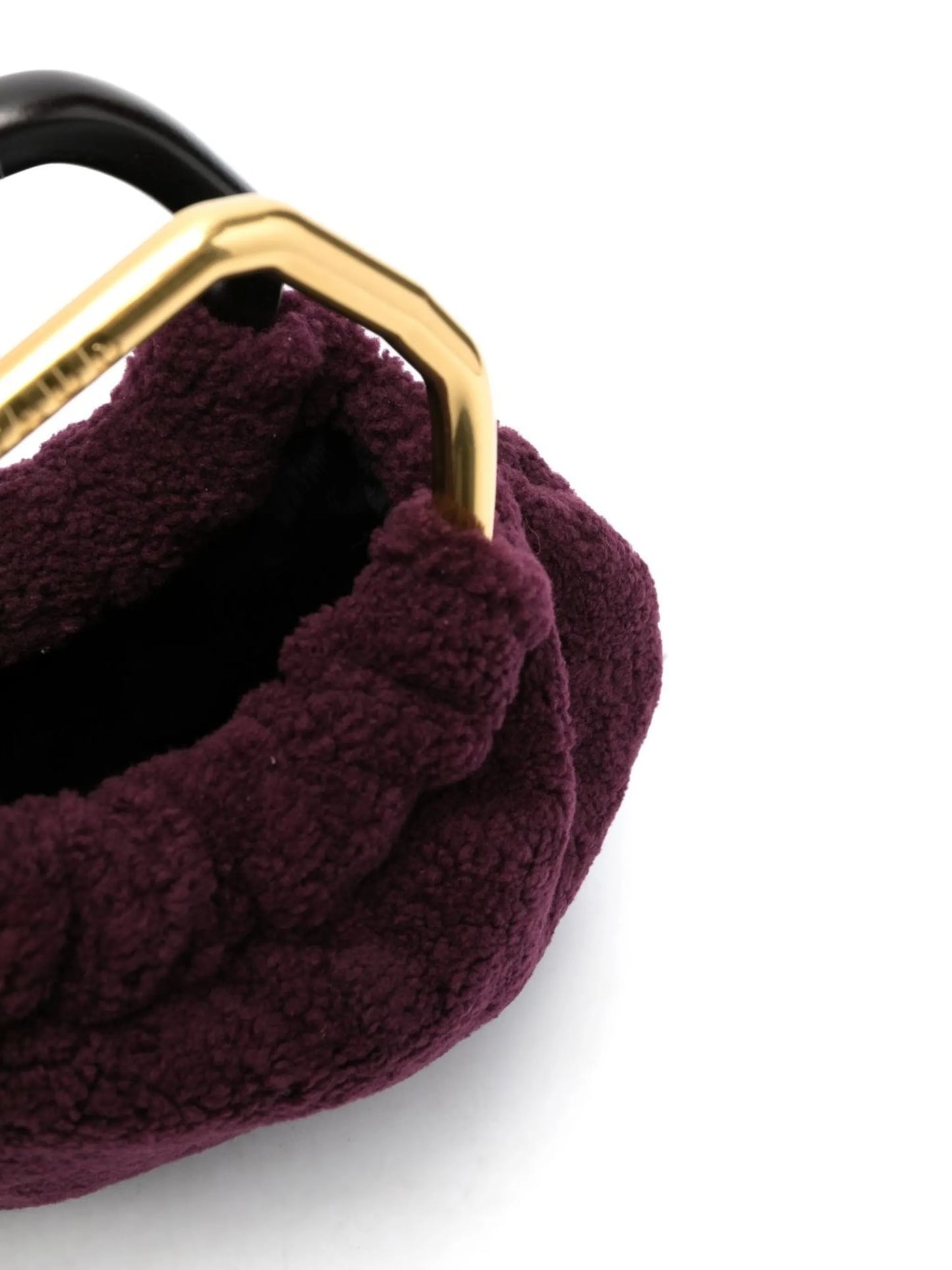 lamb fur clutch-bag