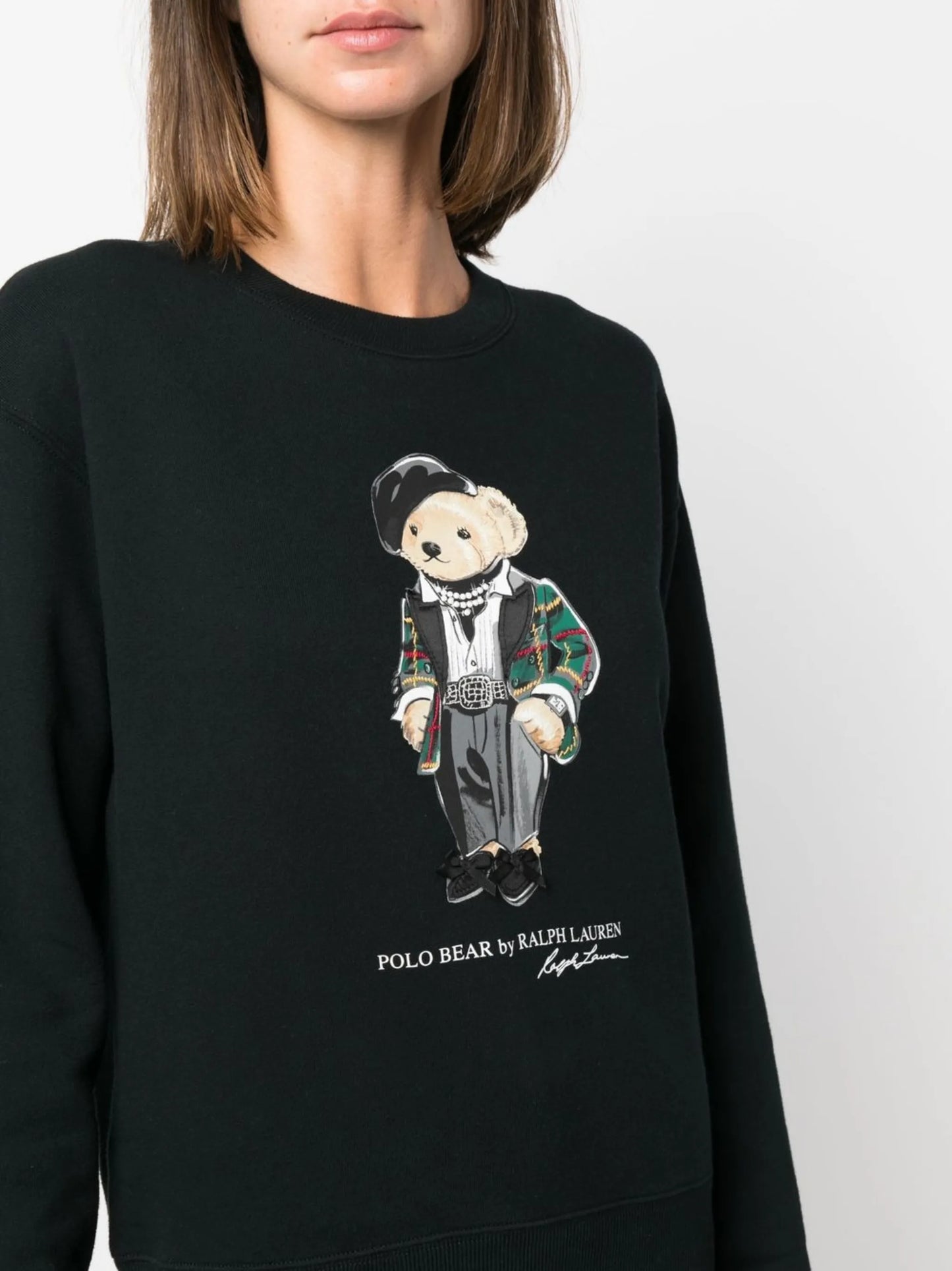 Polo Bear-print crew-neck sweatshirt