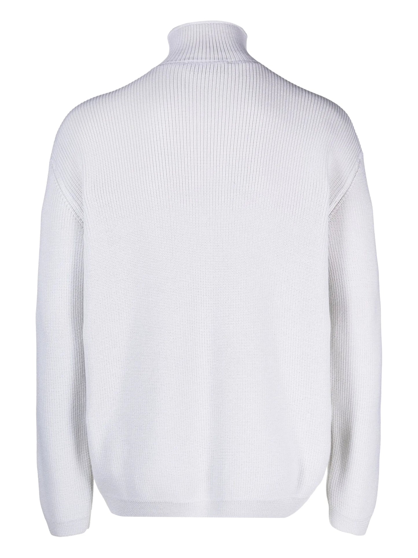 zipped funnel-neck jumper