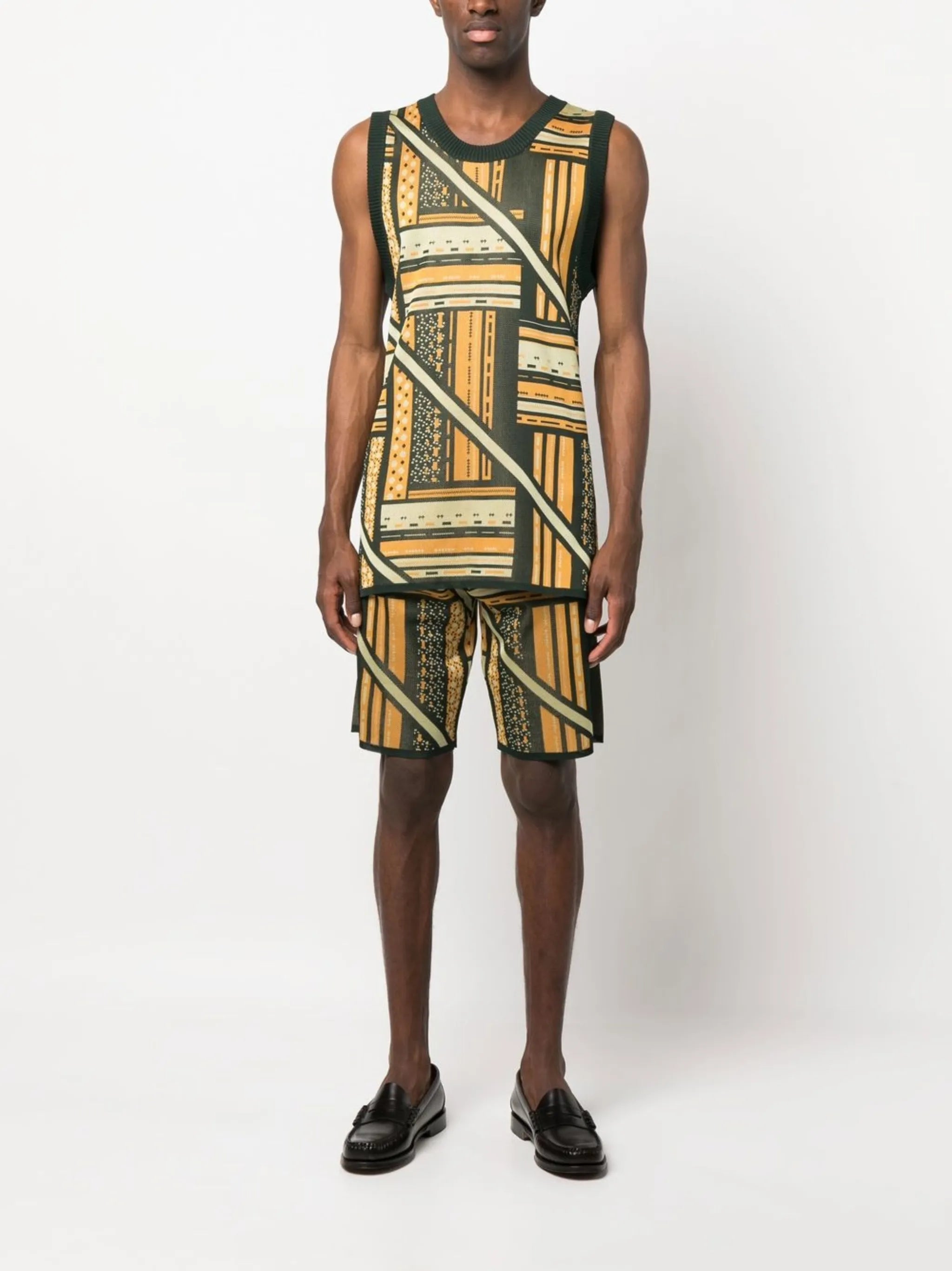 graphic-print tank top