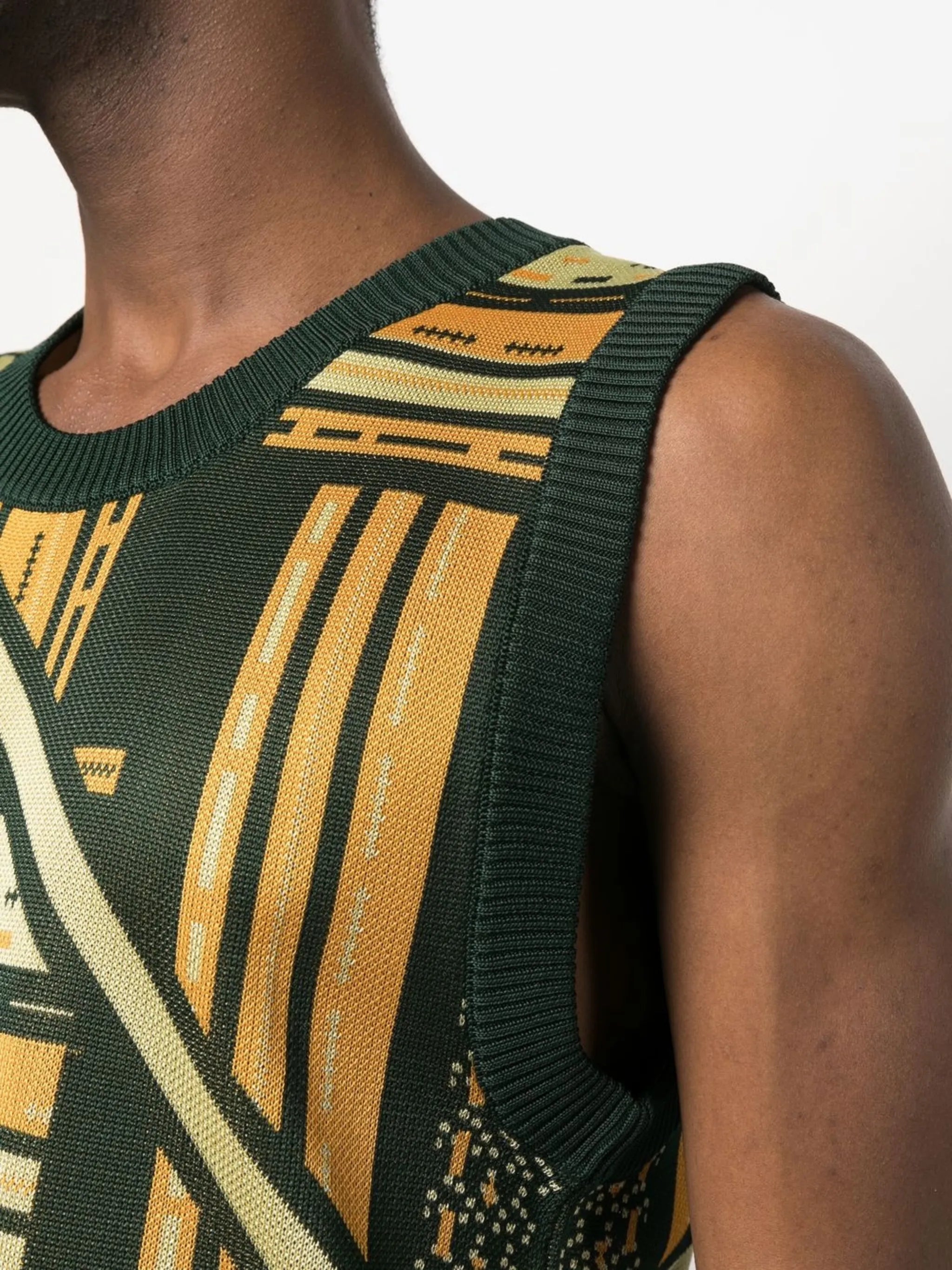 graphic-print tank top