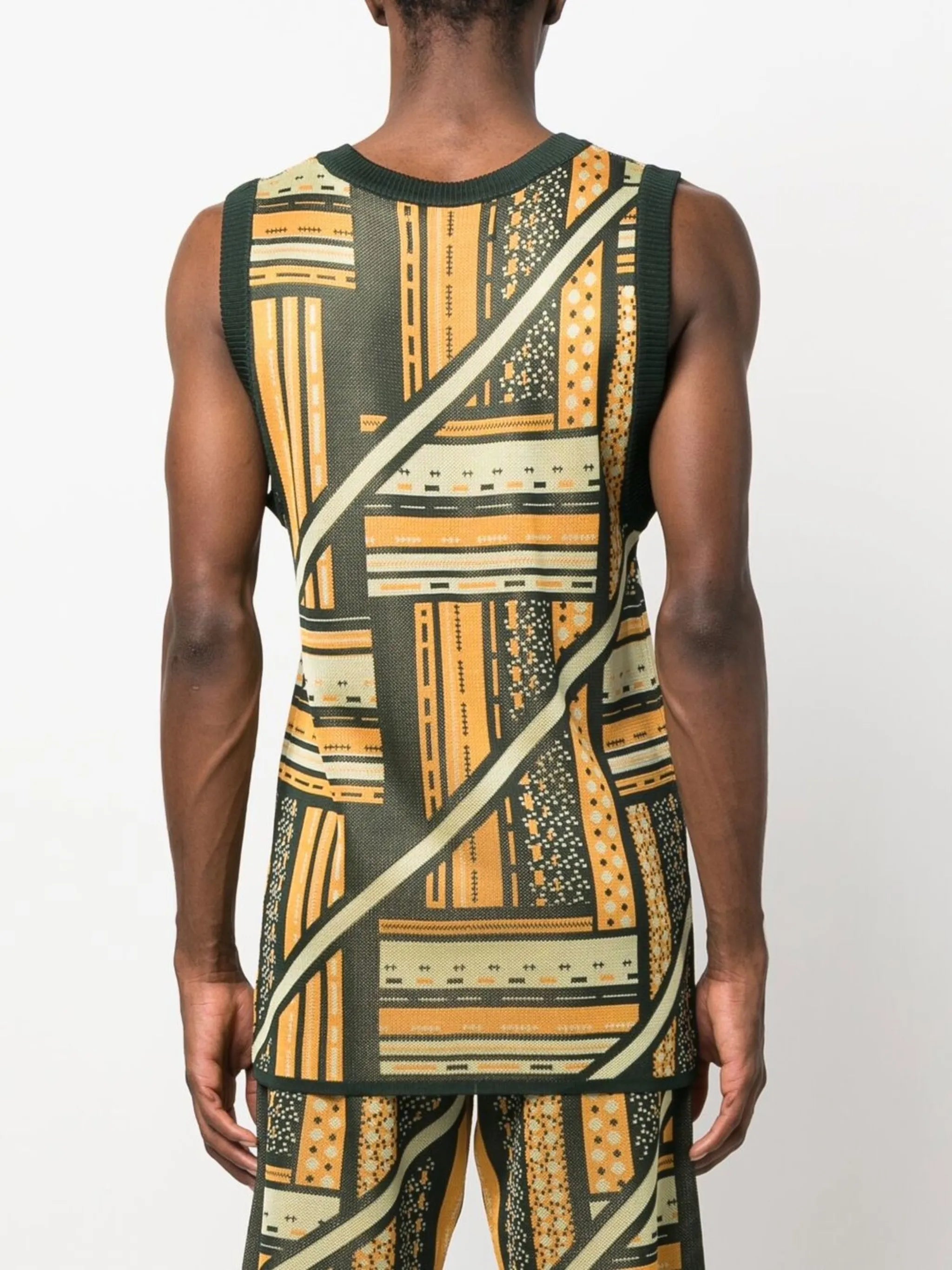 graphic-print tank top