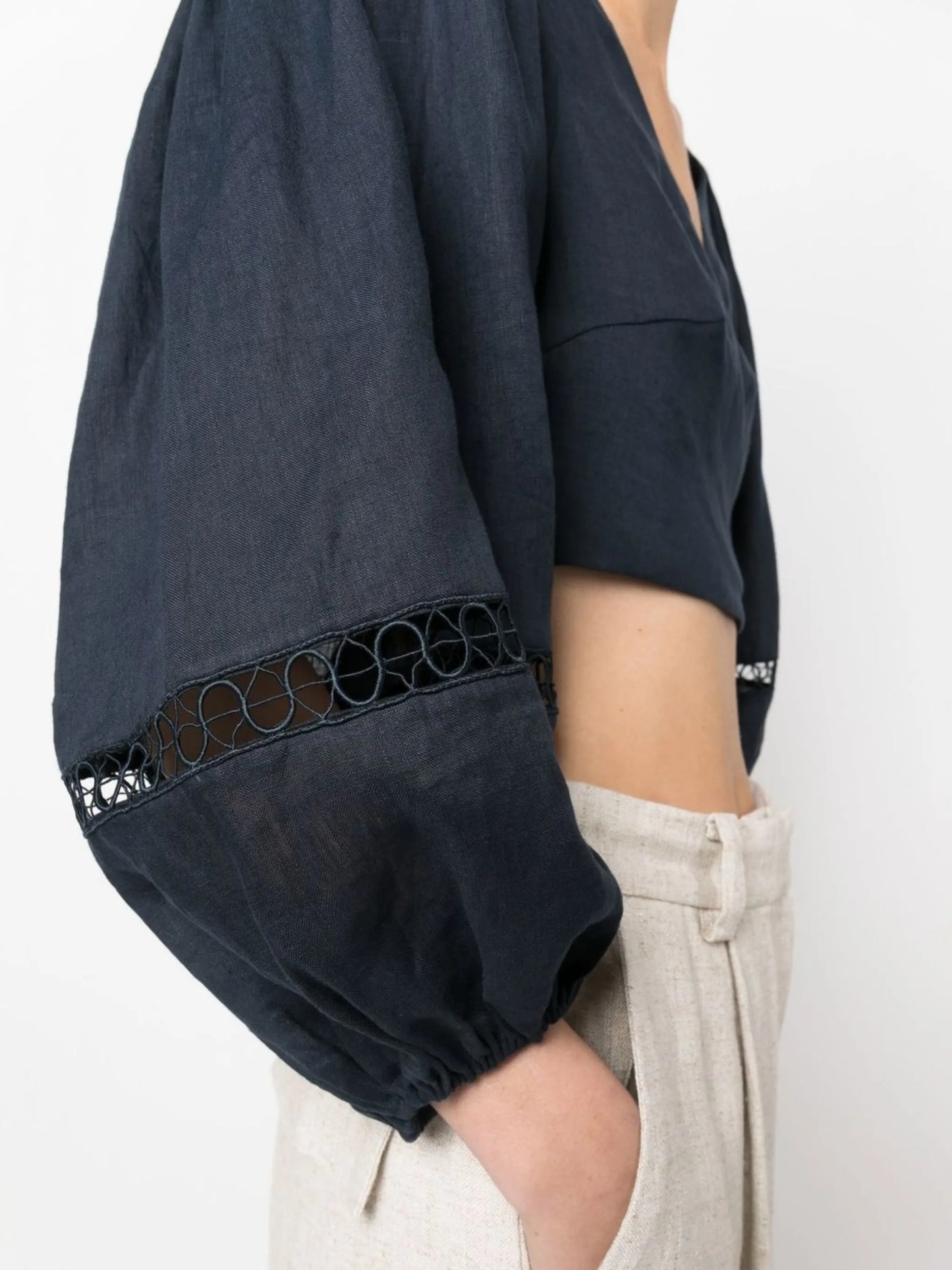 self-tie wrap crop top