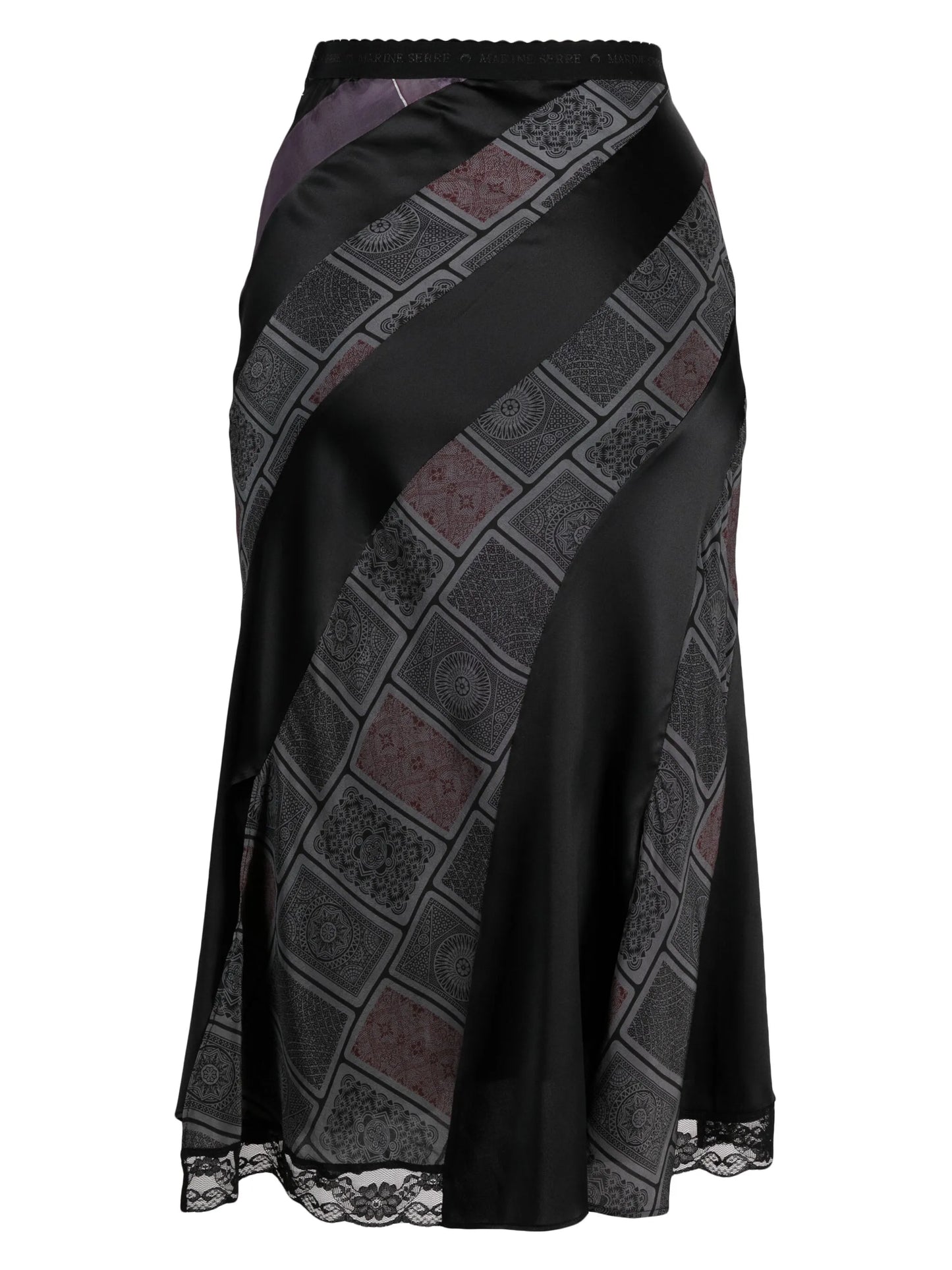 Helix Regenerated Scarves silk midi skirt