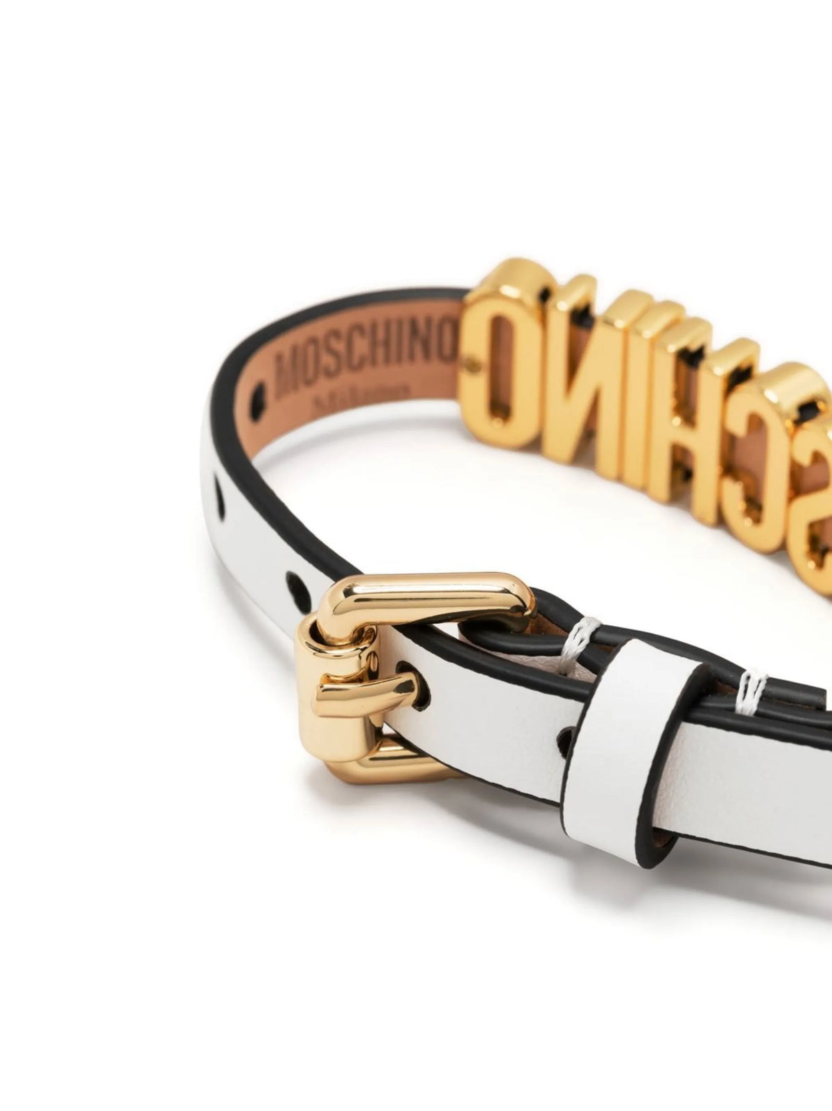 logo-plaque buckle bracelet