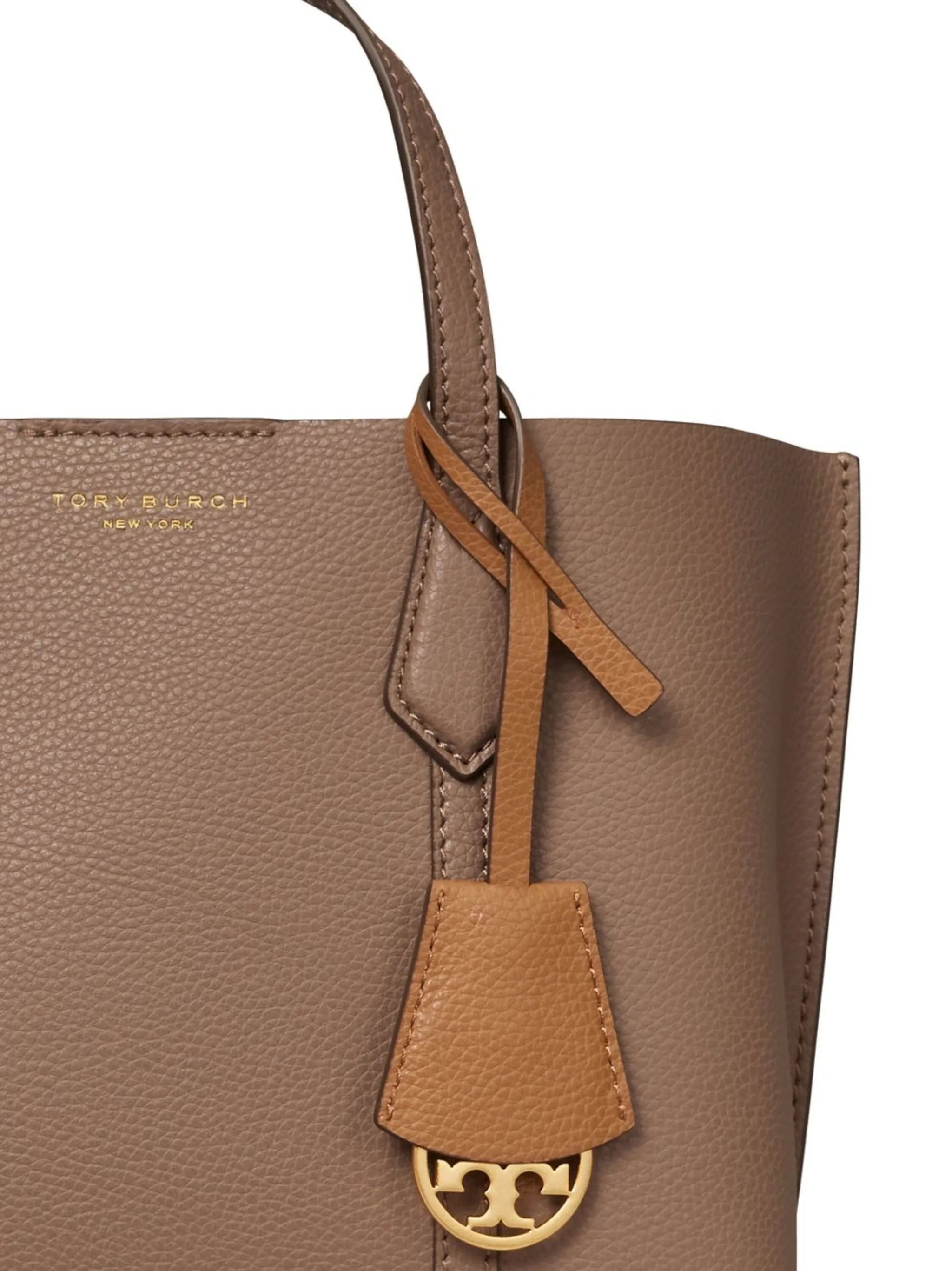 leather logo-print bag