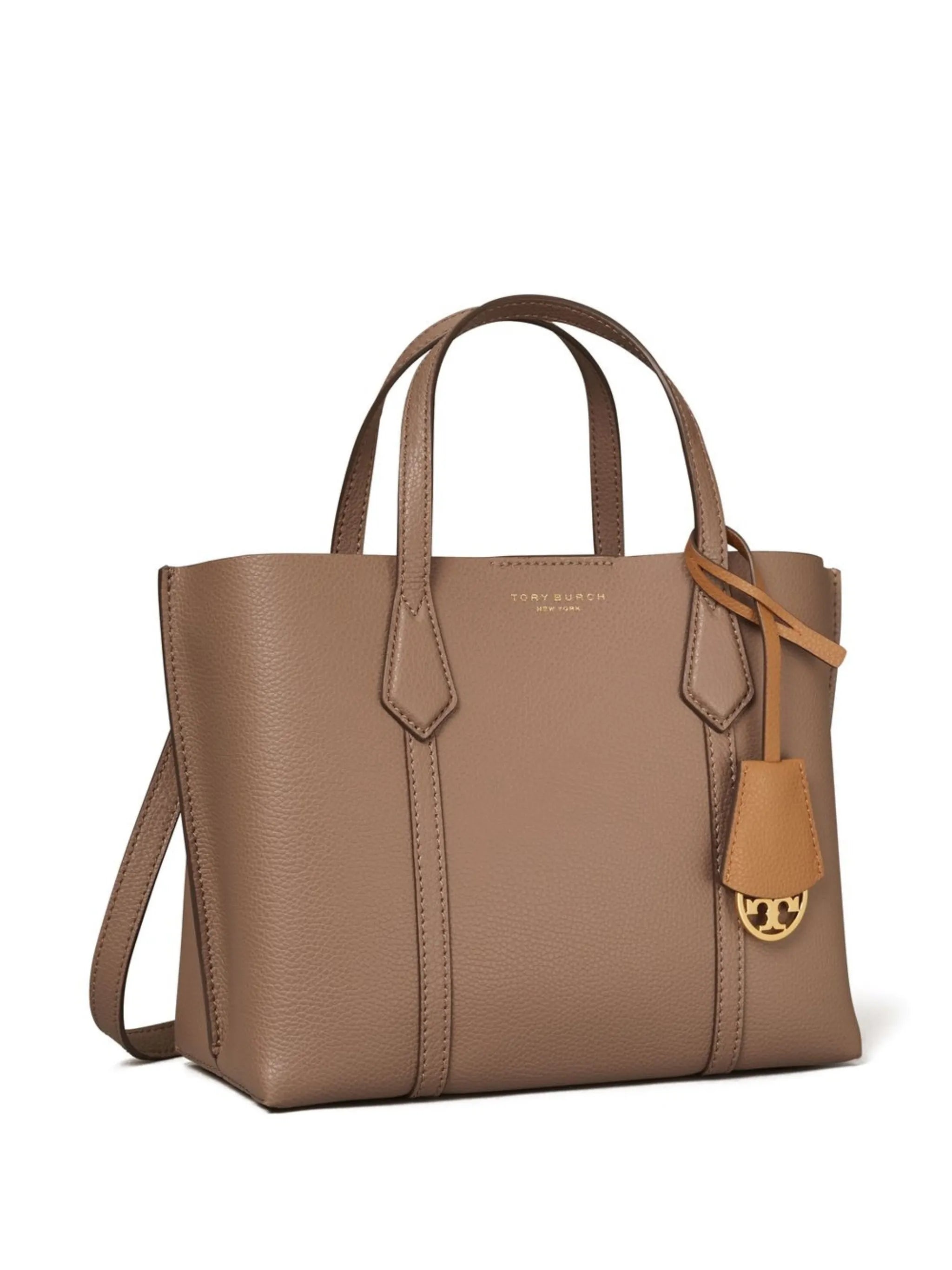 leather logo-print bag
