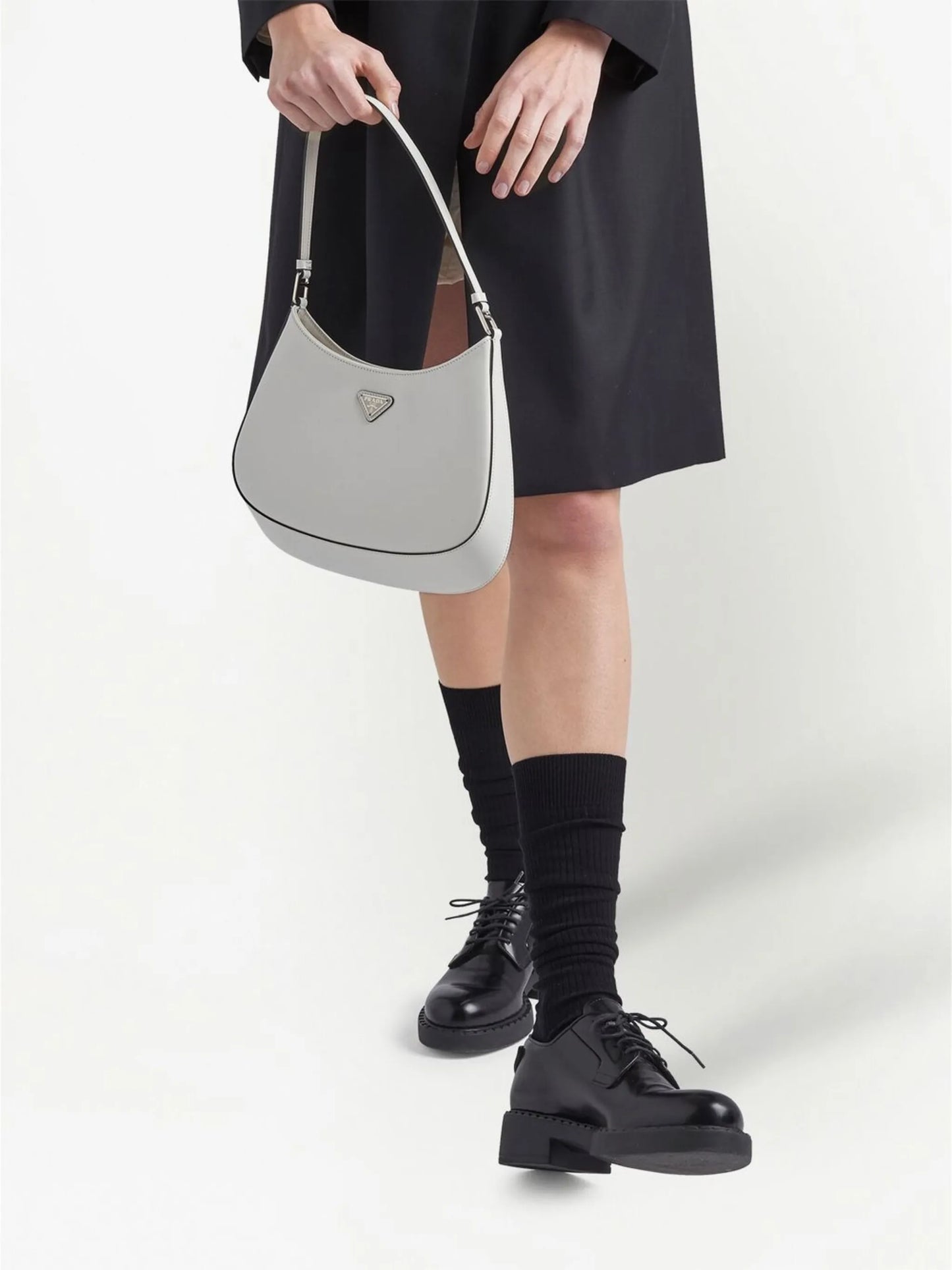 polished-finish lace-up shoes