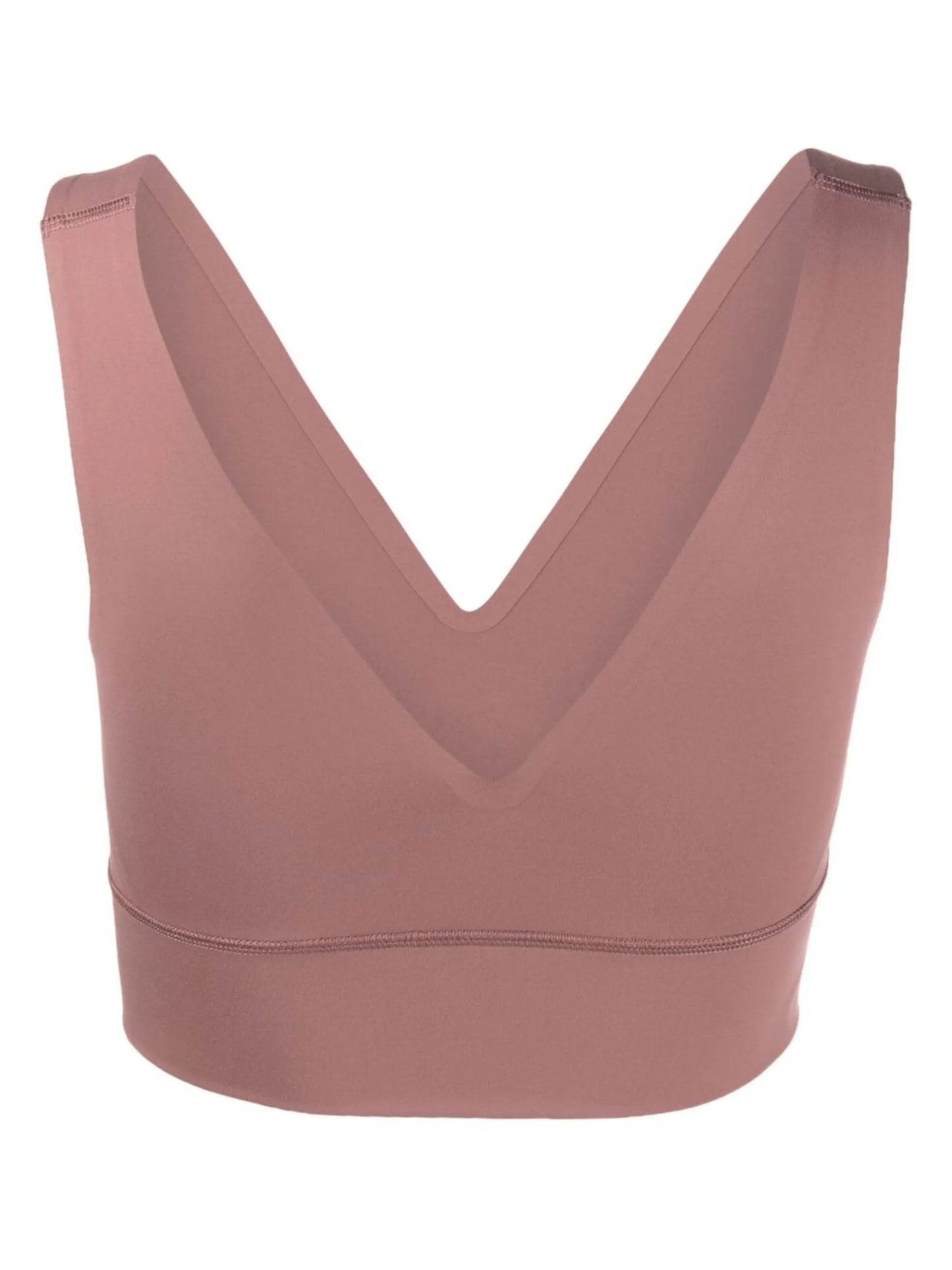 logo-print V-neck sports bra