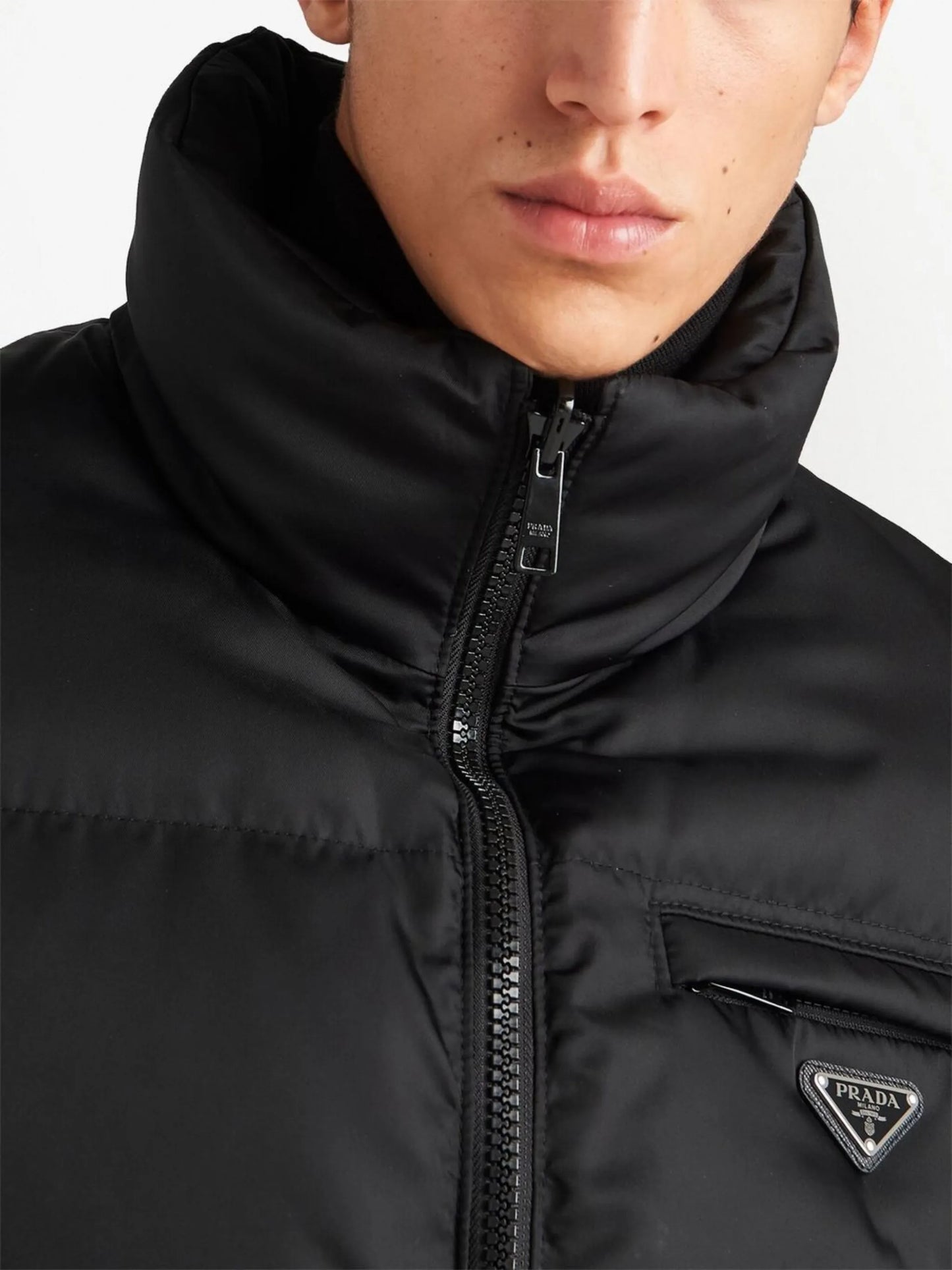 Re-Nylon reversible down jacket