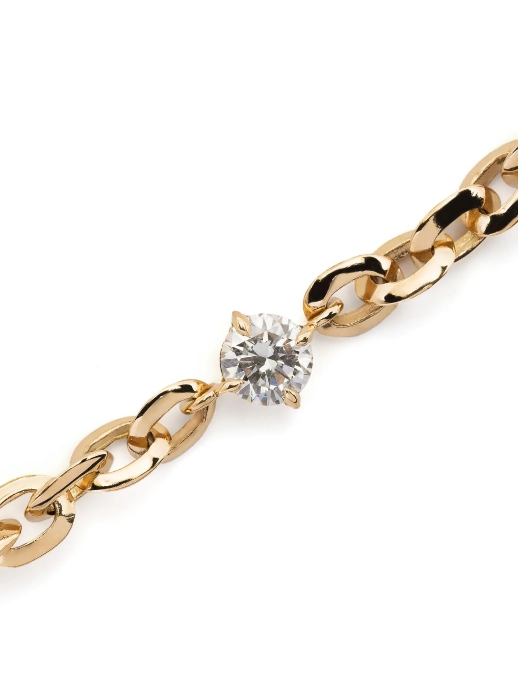 18kt yellow gold XS Knife Edge diamond bracelet
