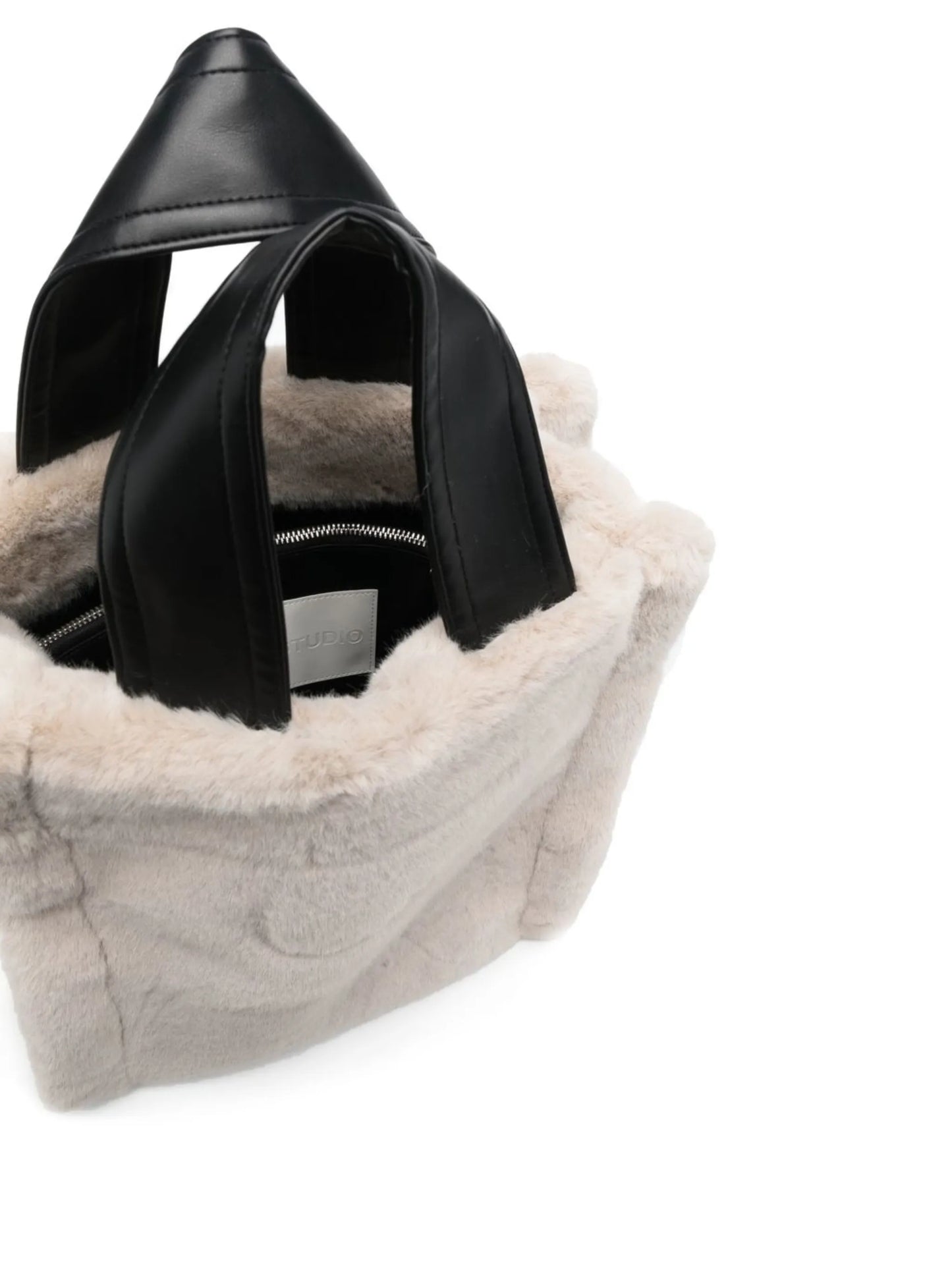 faux-fur design tote bag