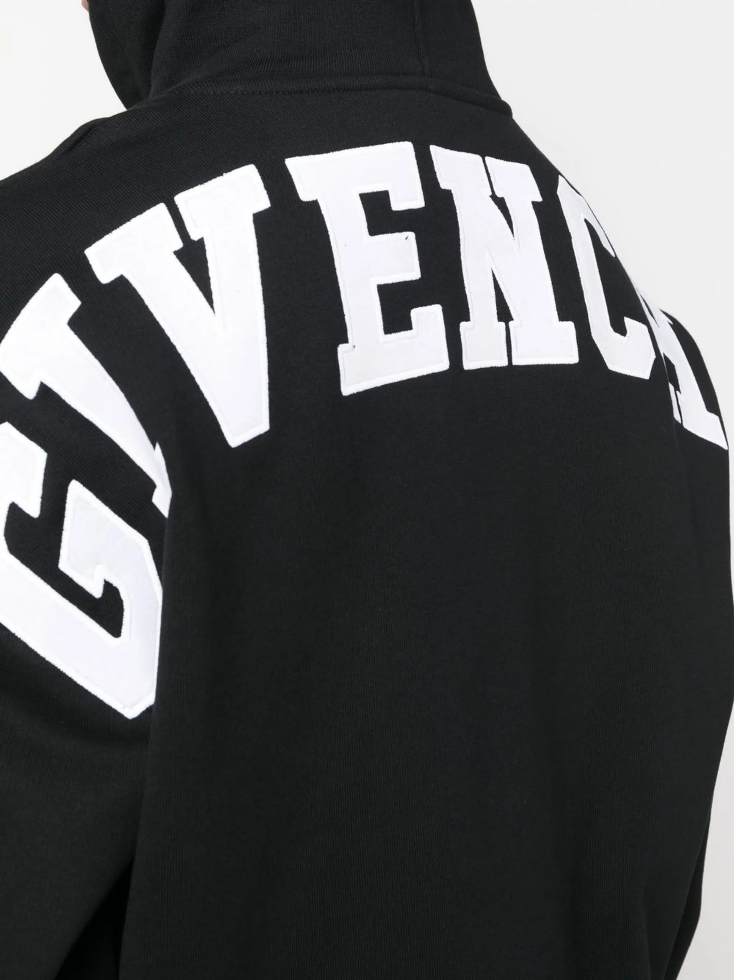logo-patch cotton hoodie