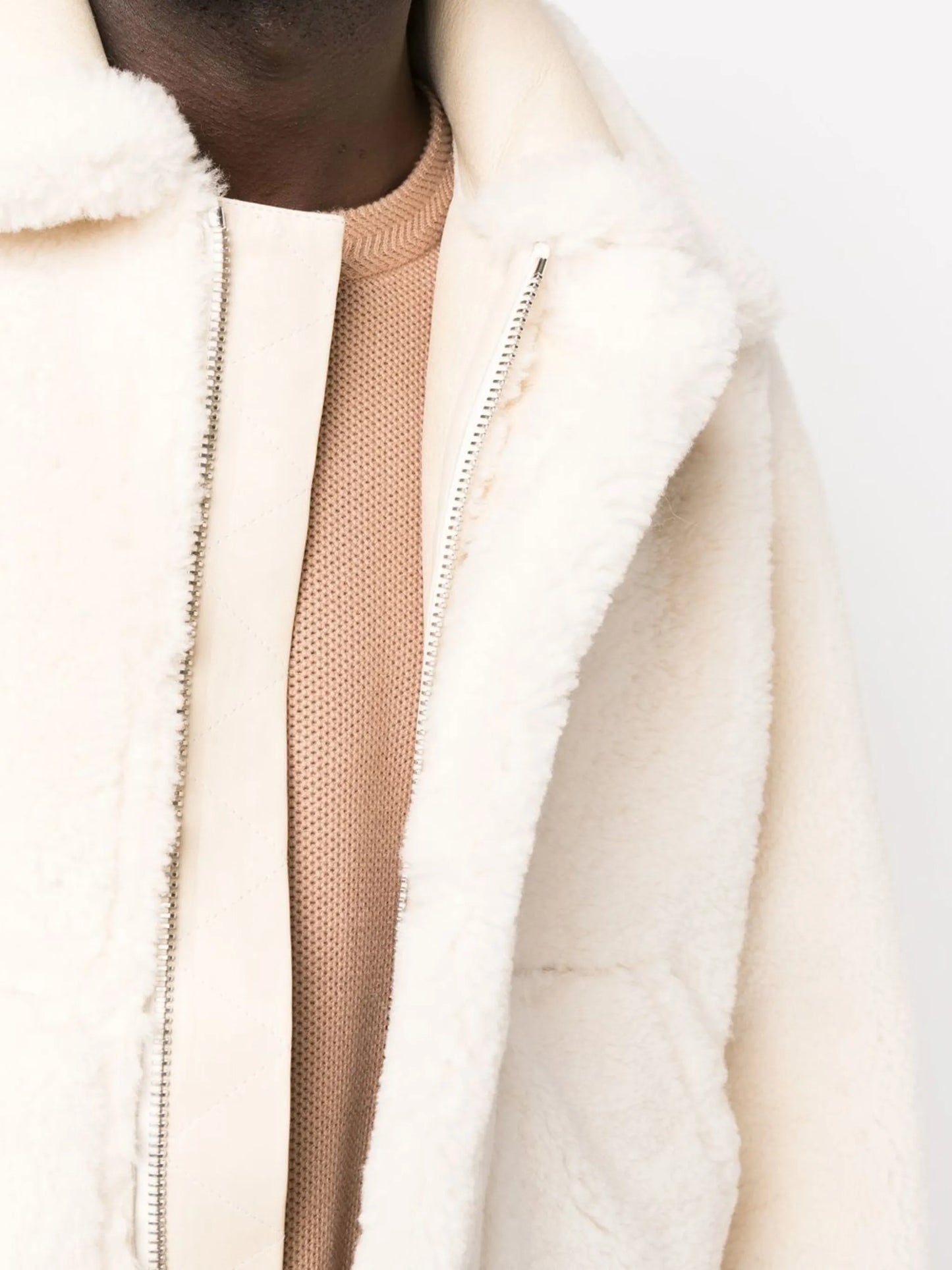 shearling bomber jacket