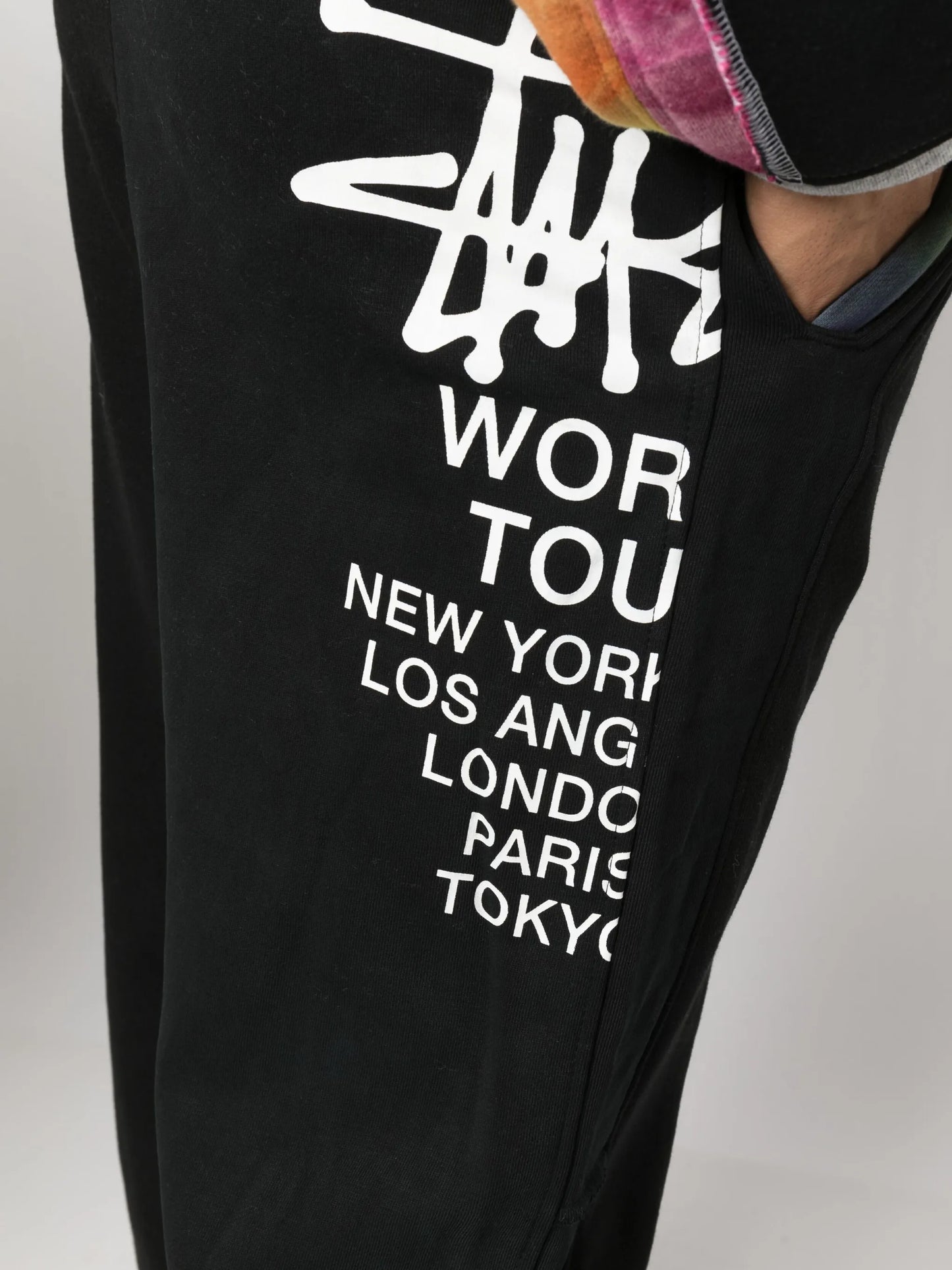 slogan-print track pants