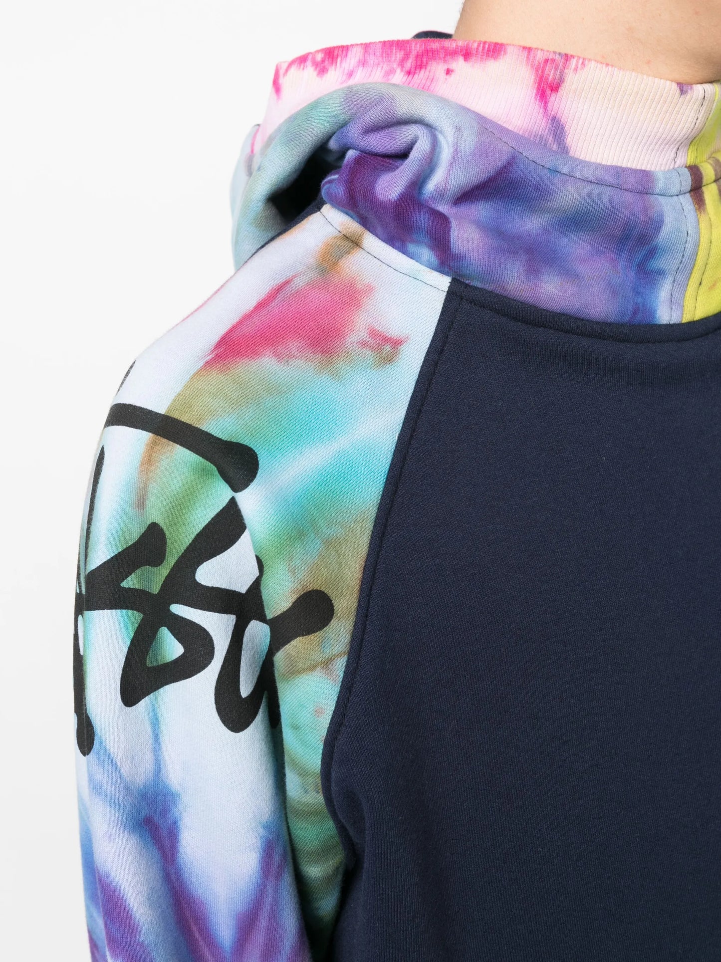 tie-dye raglan hoodie