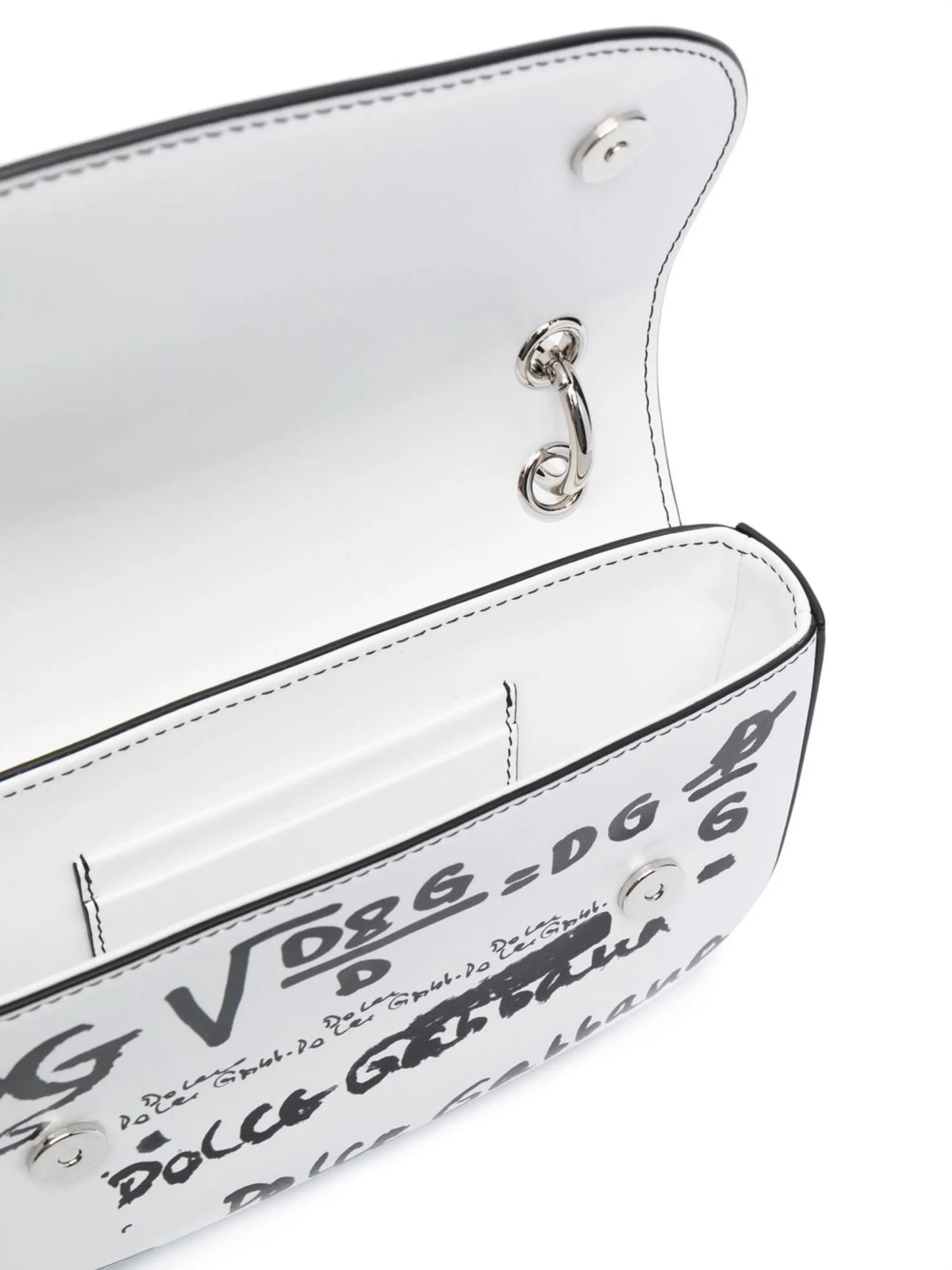 sketchbook-print leather shoulder bag