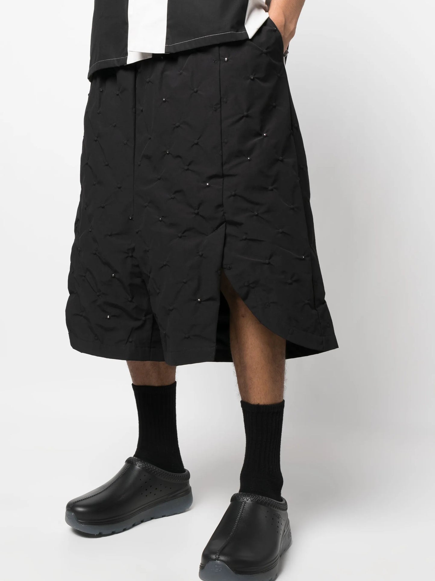 Carroll long drop-crotch shorts