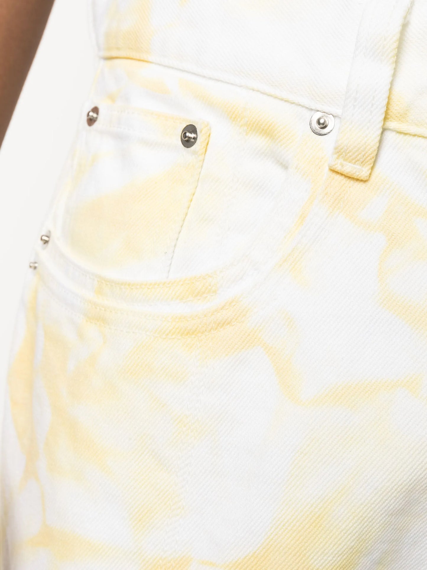 bleached-effect straight-leg jeans