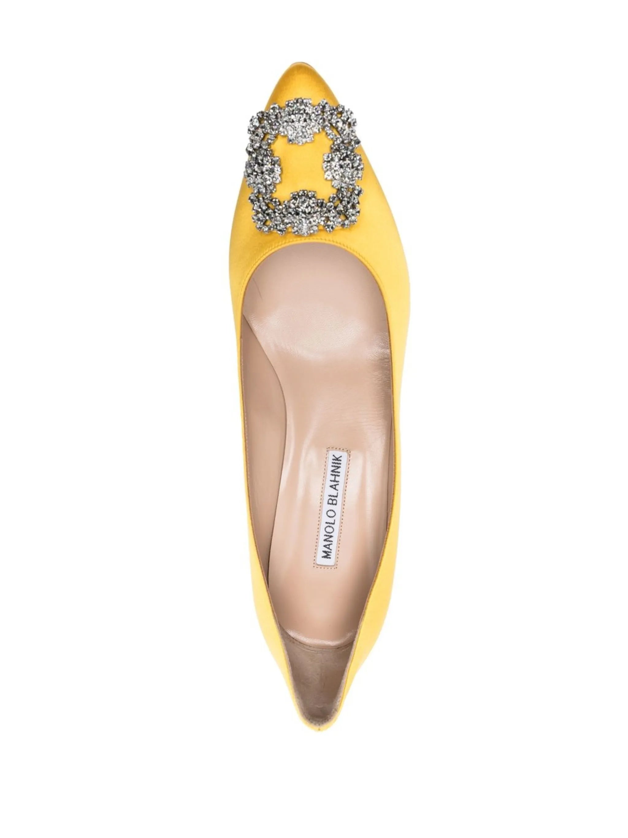 50mm Hangisi crystal buckle pumps