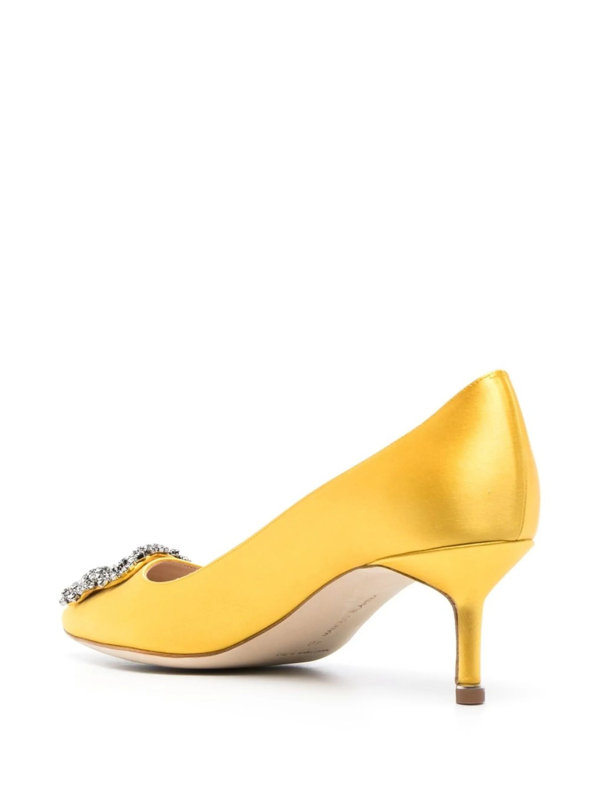 50mm Hangisi crystal buckle pumps