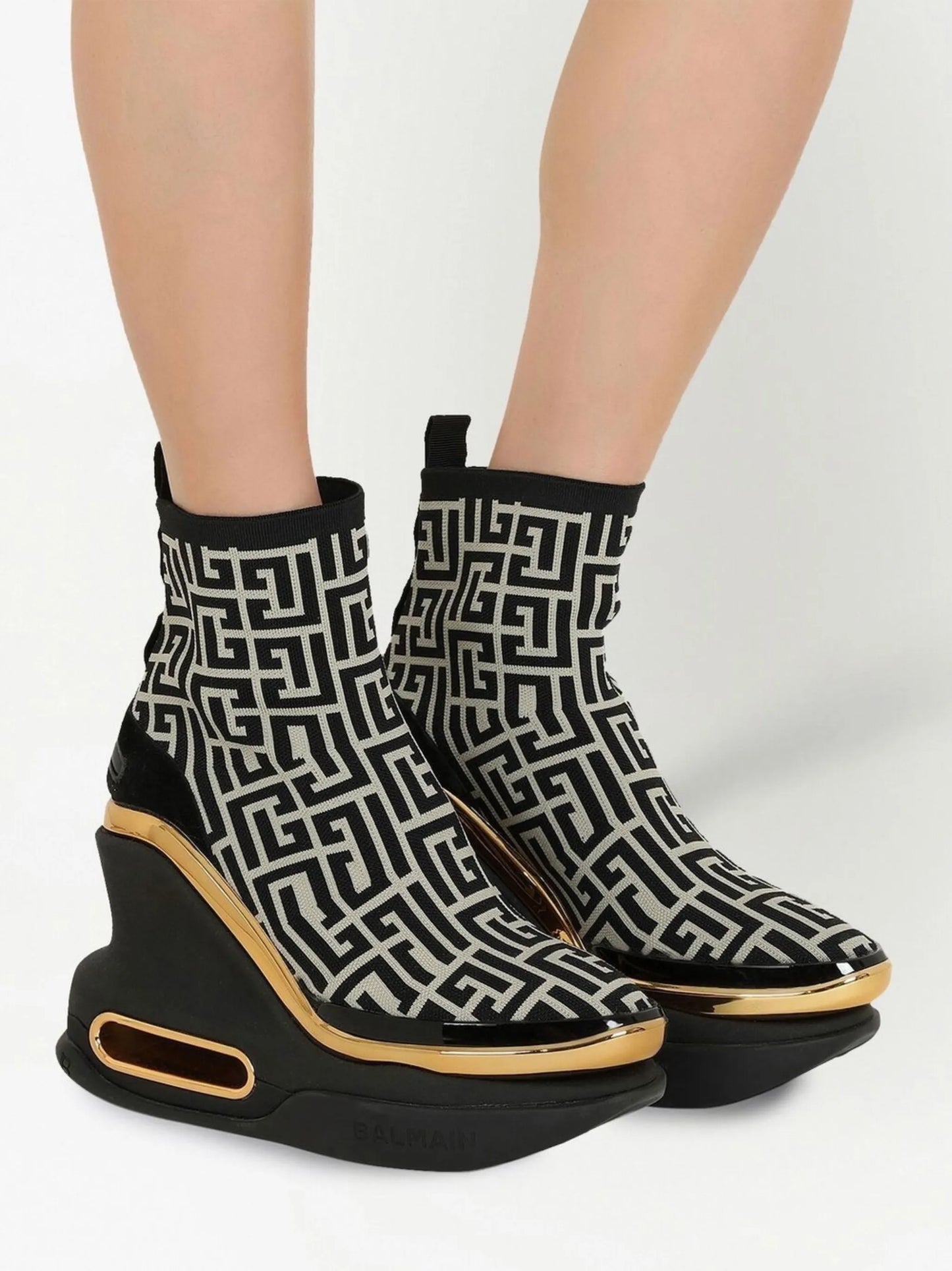 B-Bold 120mm monogram wedge sneakers