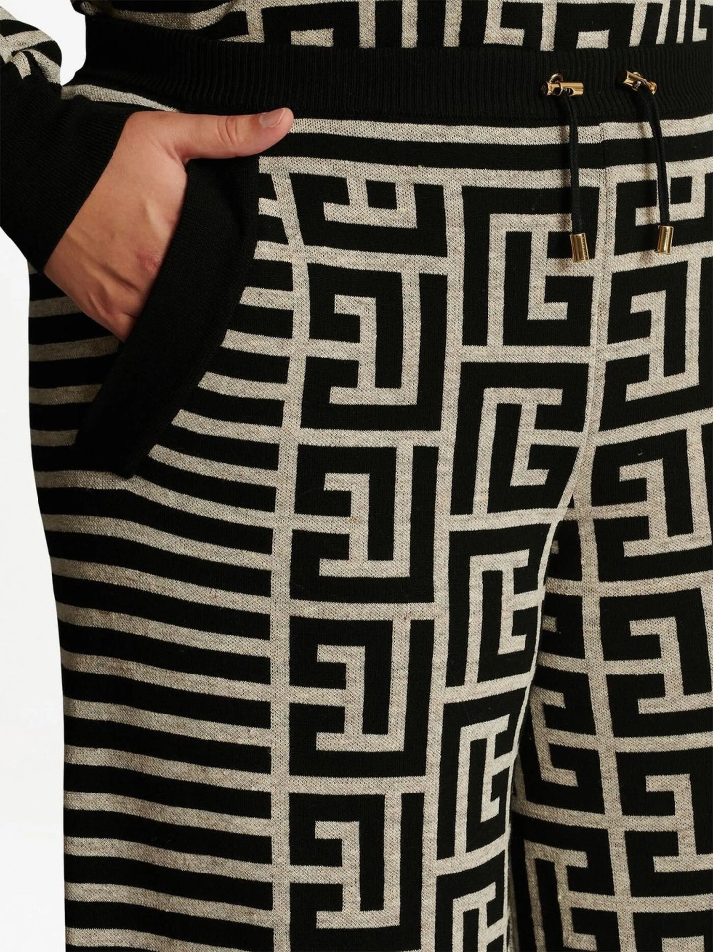 monogram flared track pants