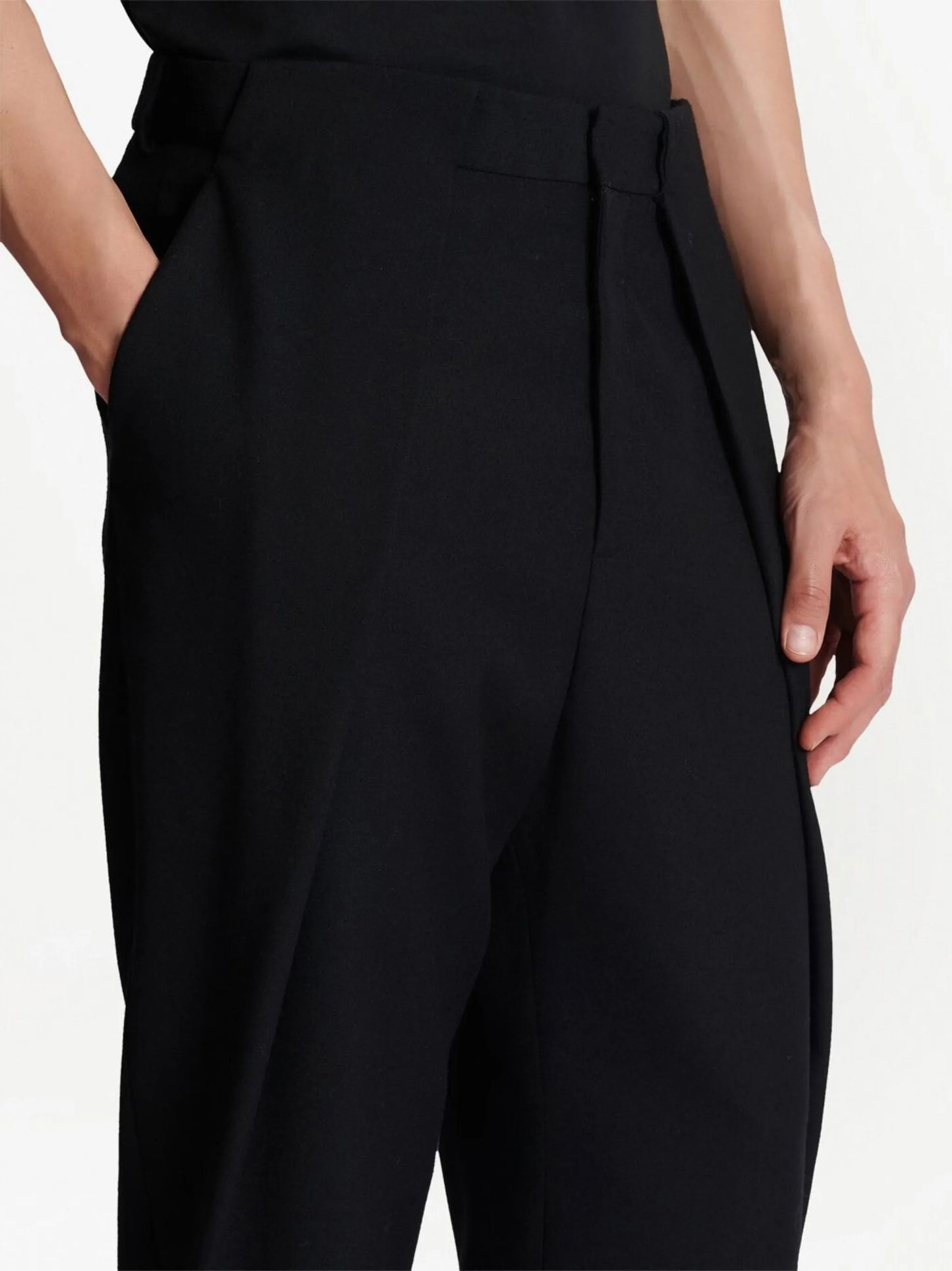 inverted-pleat detail trousers