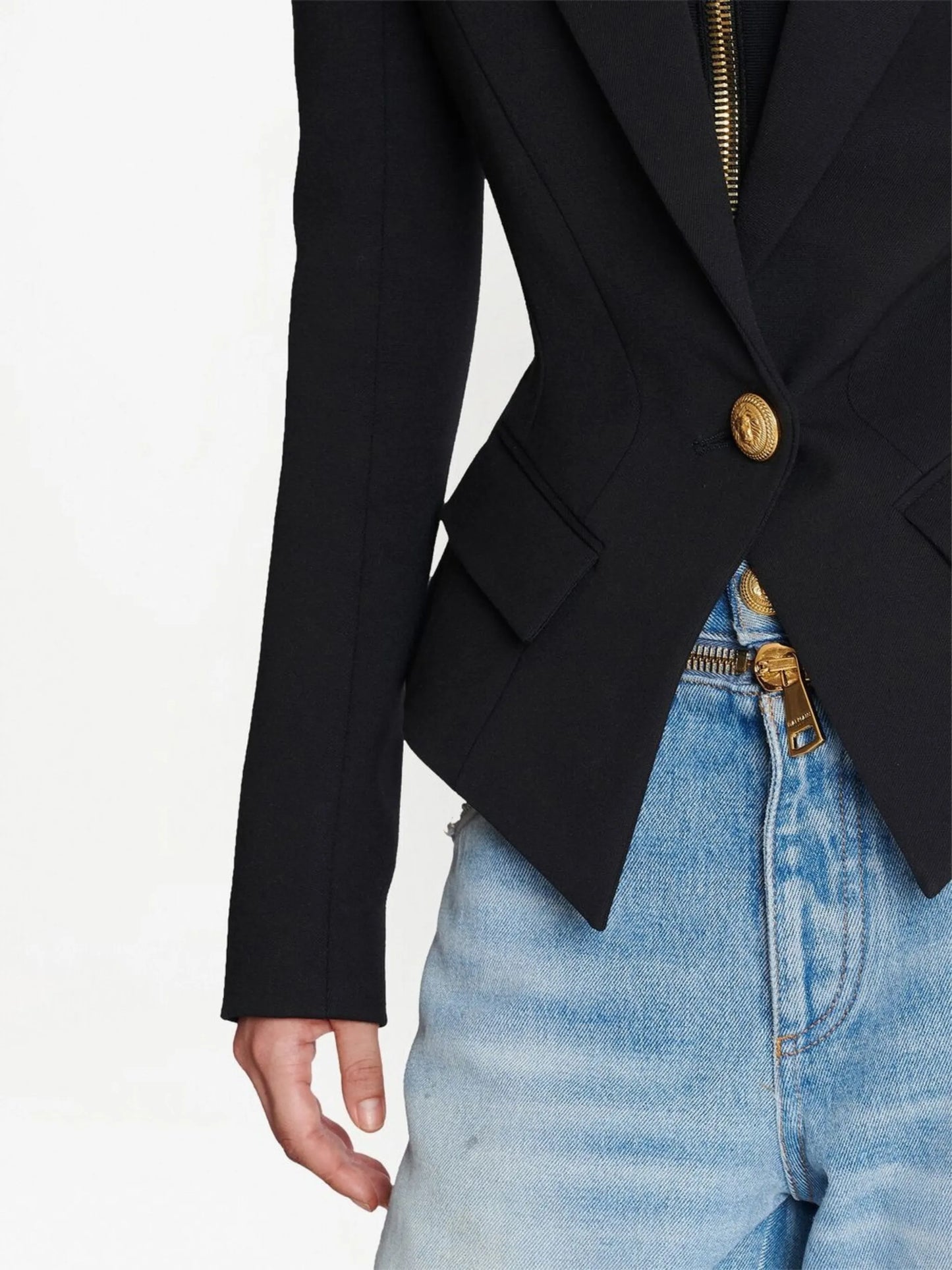 flap-pockets single-breasted blazer