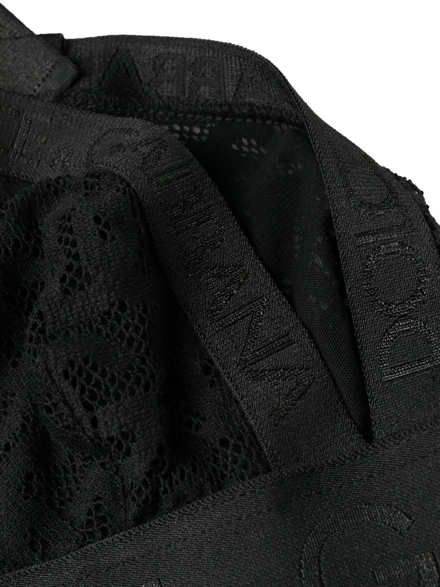 logo-detail lace triangle bra