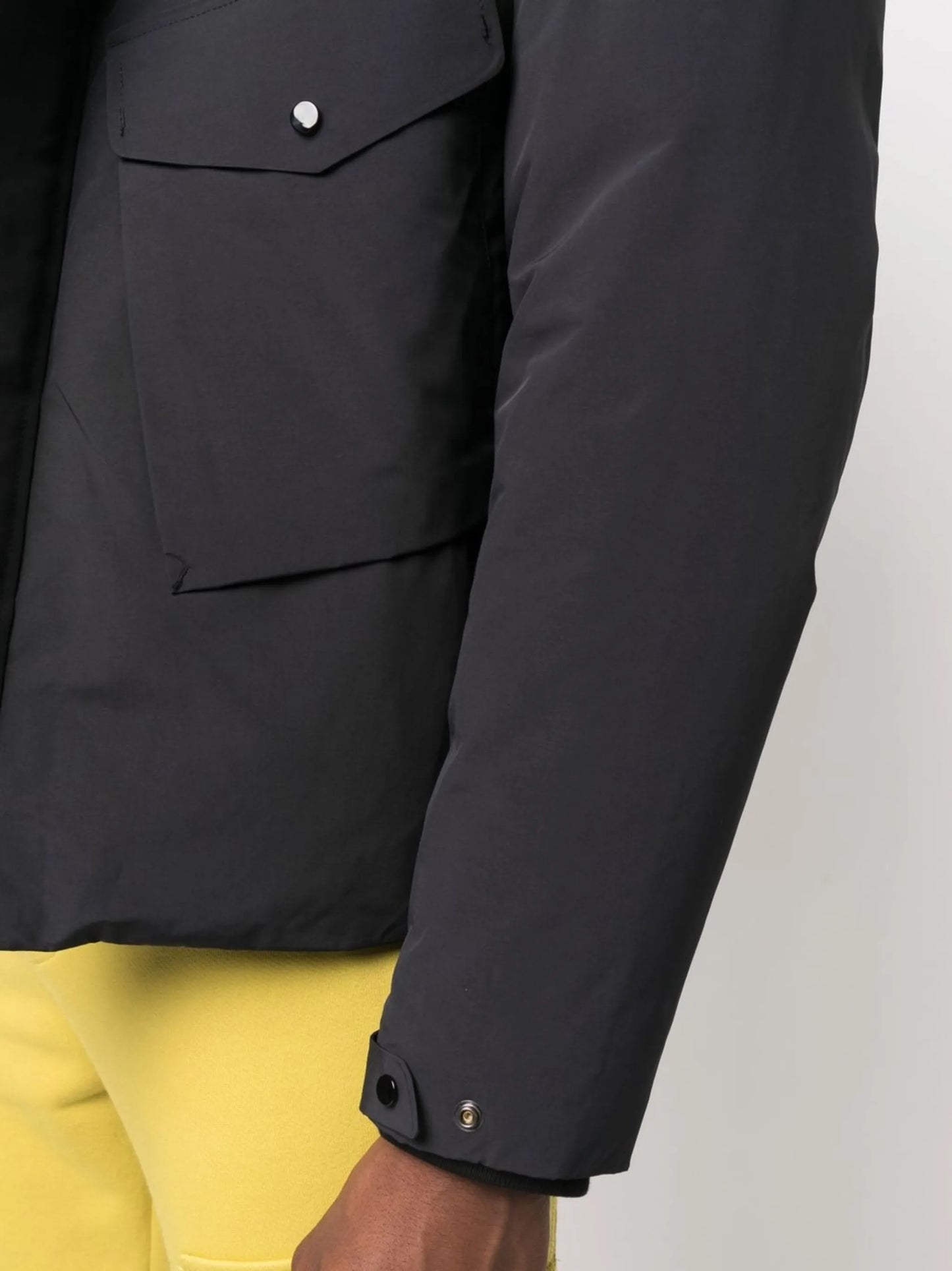 zip-up padded down jacket