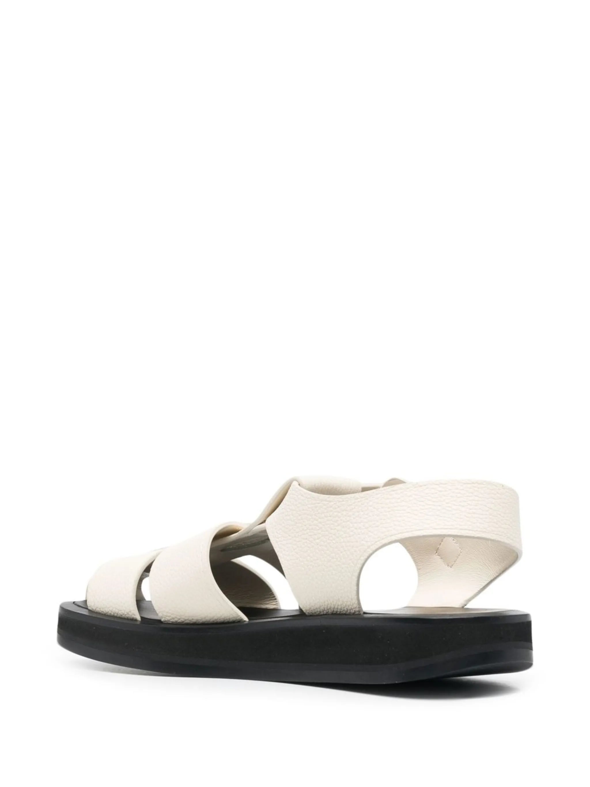 lattice-strap flat sandals