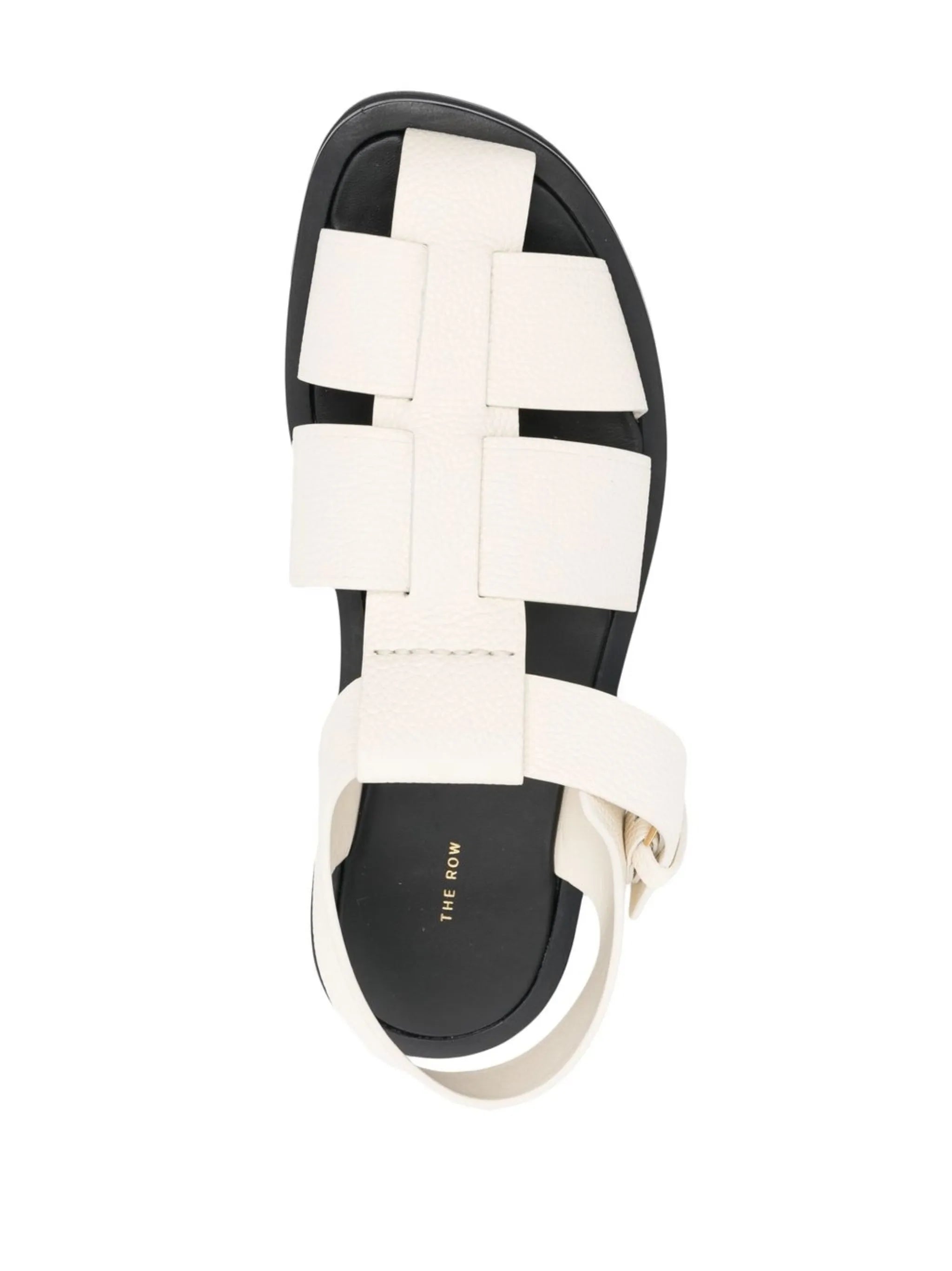 lattice-strap flat sandals