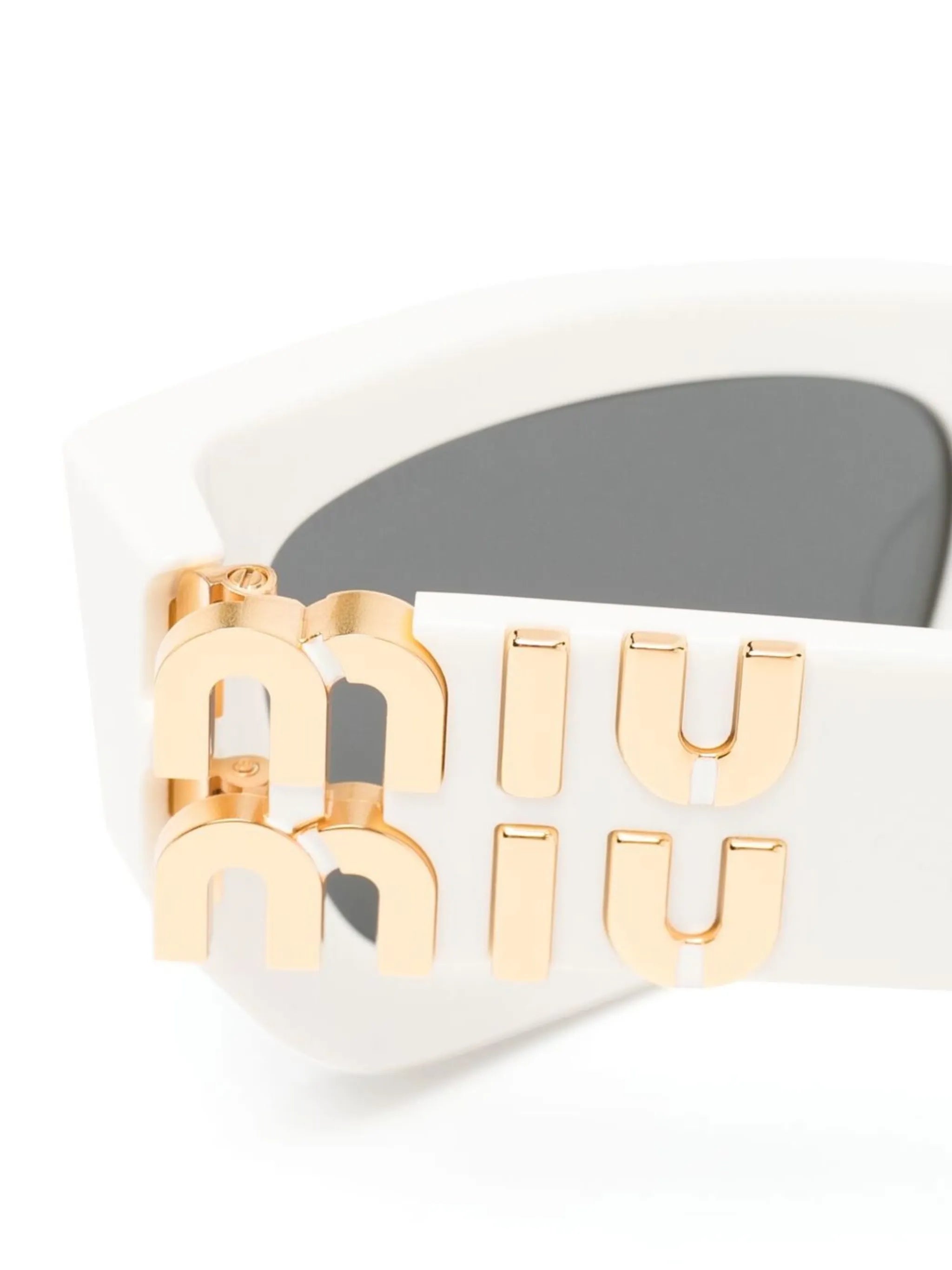 logo-plaque rectangular sunglasses