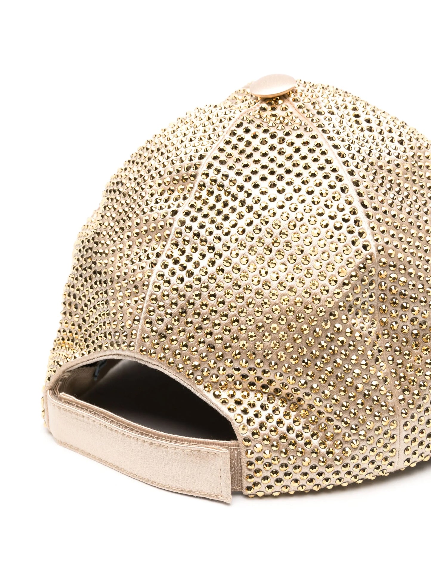 crystal-embellished satin baseball cap