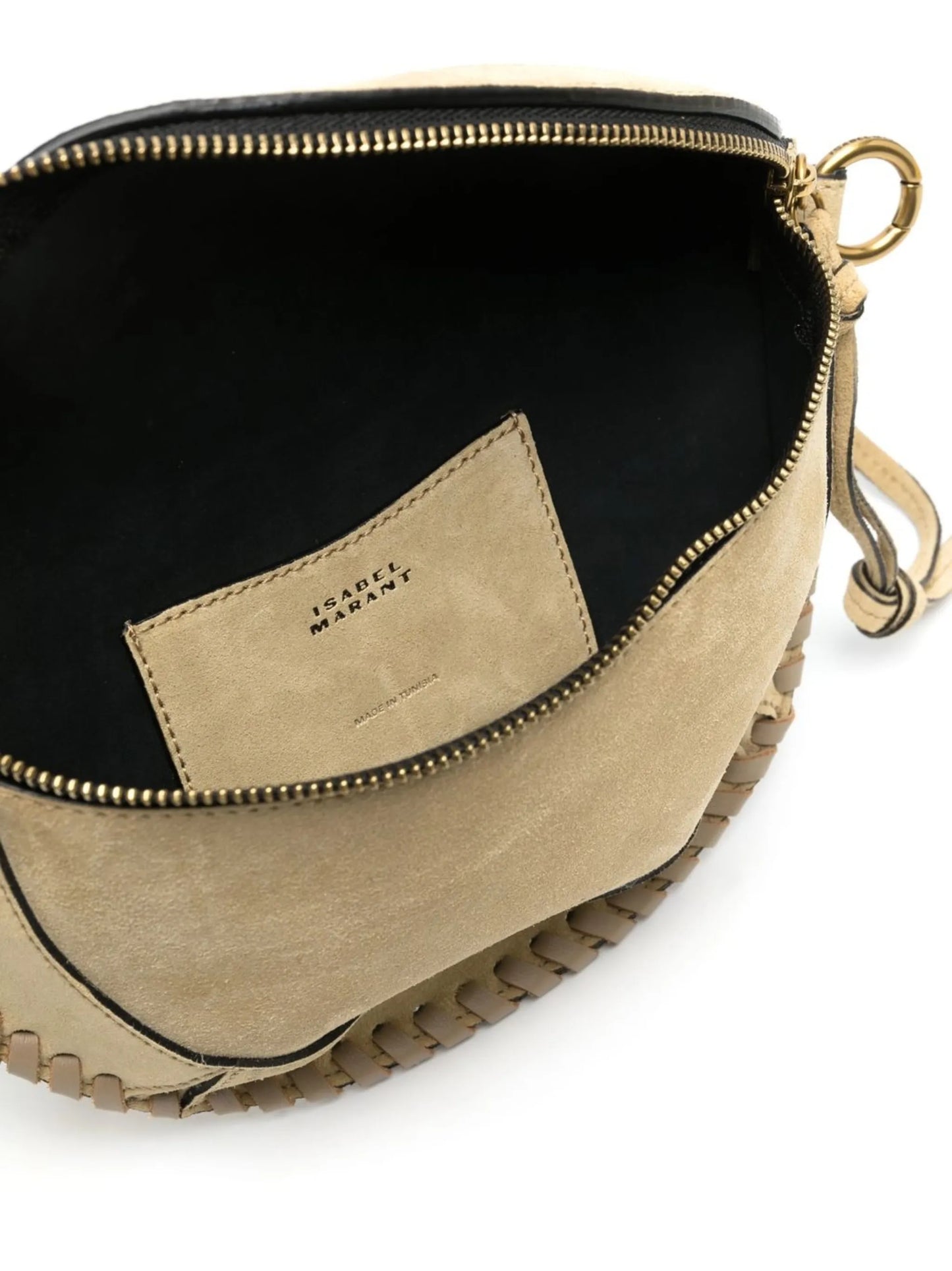 stitched edge shoulder bag